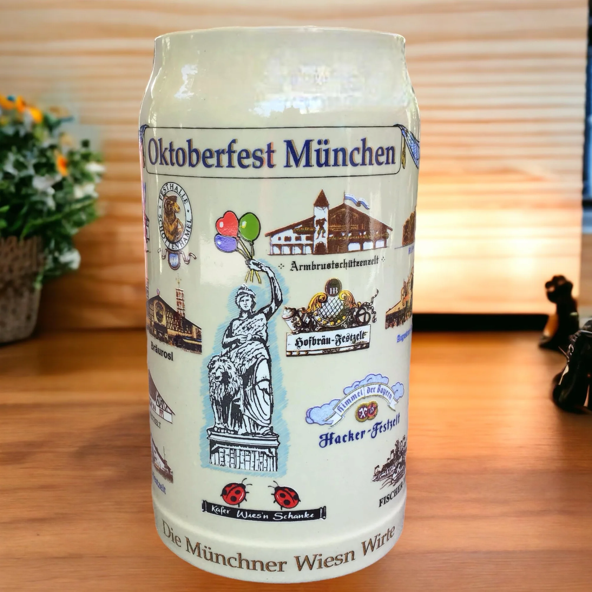 Boccale da collezione originale Oktoberfest 2002 Wiesn Wirtekrug in edizione limitata