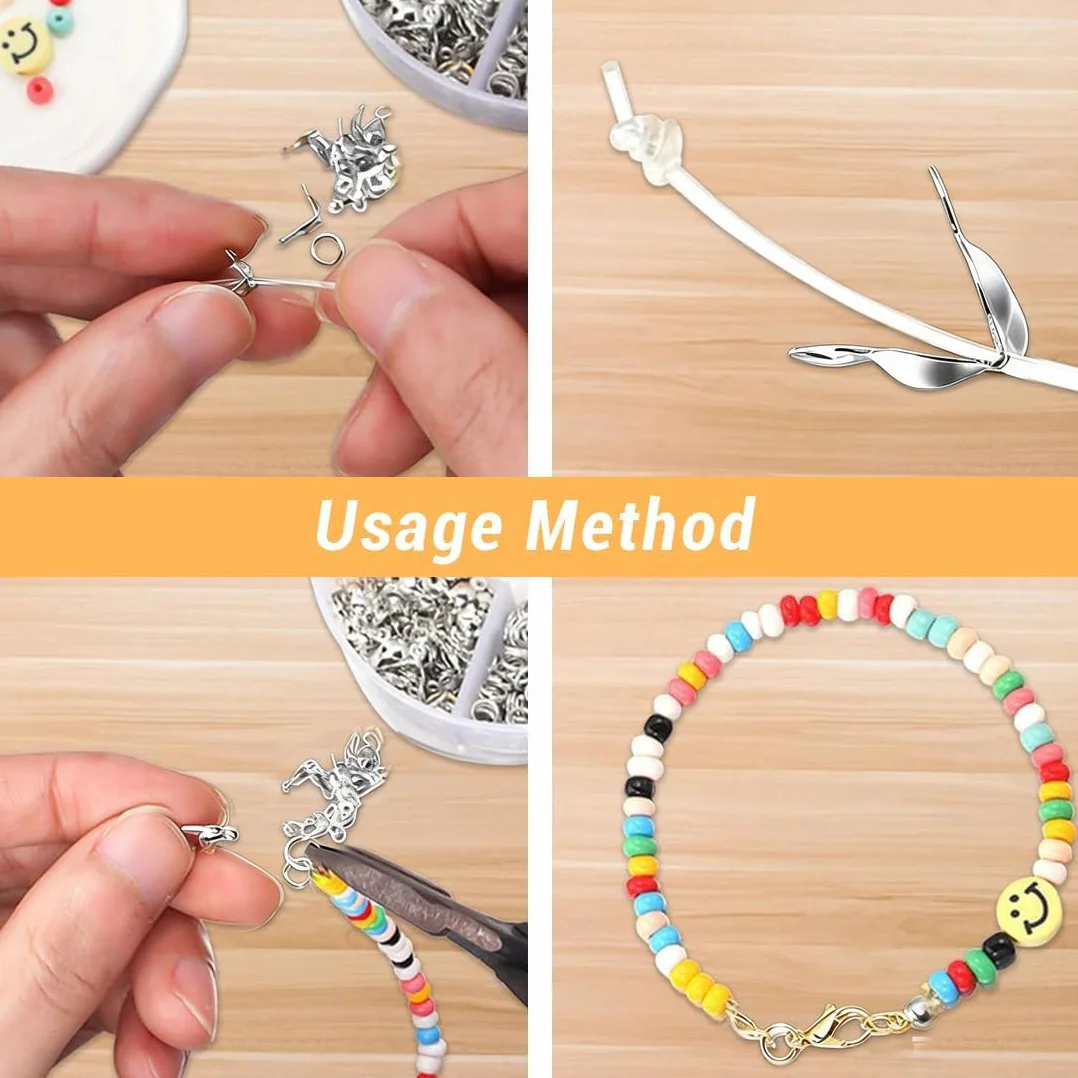 1140 pezzi chiusura a catena, Chiusure Gancetti per Braccialetti, gancetti per braccialetti, Ganci per Braccialetti fai da te, per collane, bracciali, cavigliere, gioielli fai da te, Argento