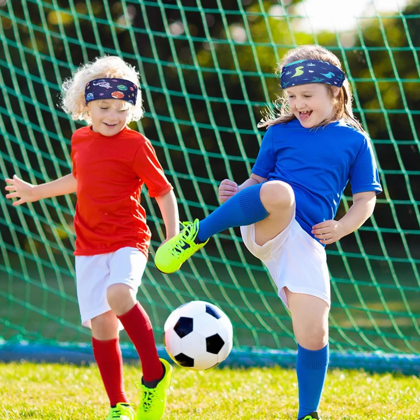 Fascia Capelli Sport Bambini 4 Pezzi Traspirante Sudore per Corsa