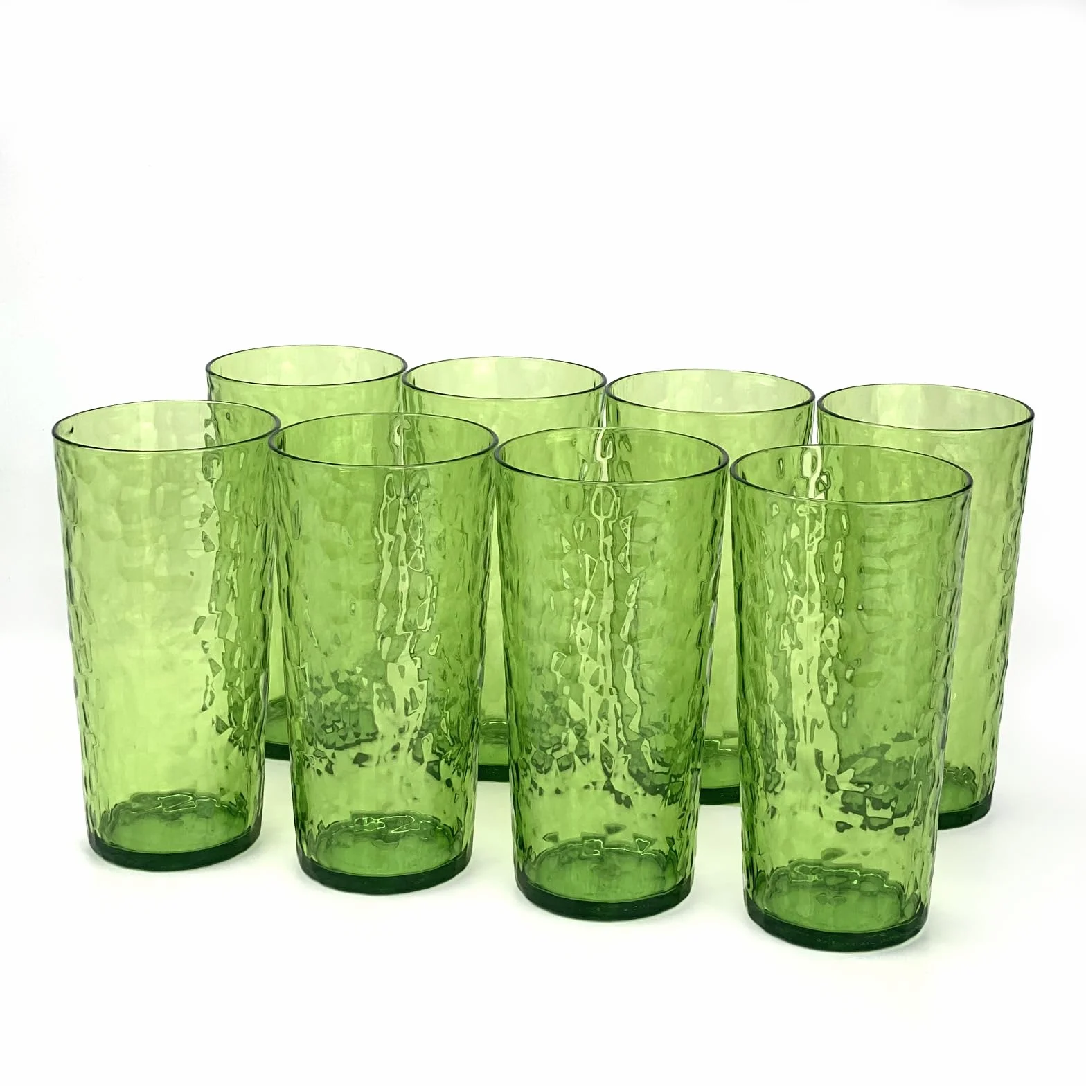 Bicchieri in acrilico 24 oz riutilizzabili lavabili in lavastoviglie senza BPA set di 8 (verde)
