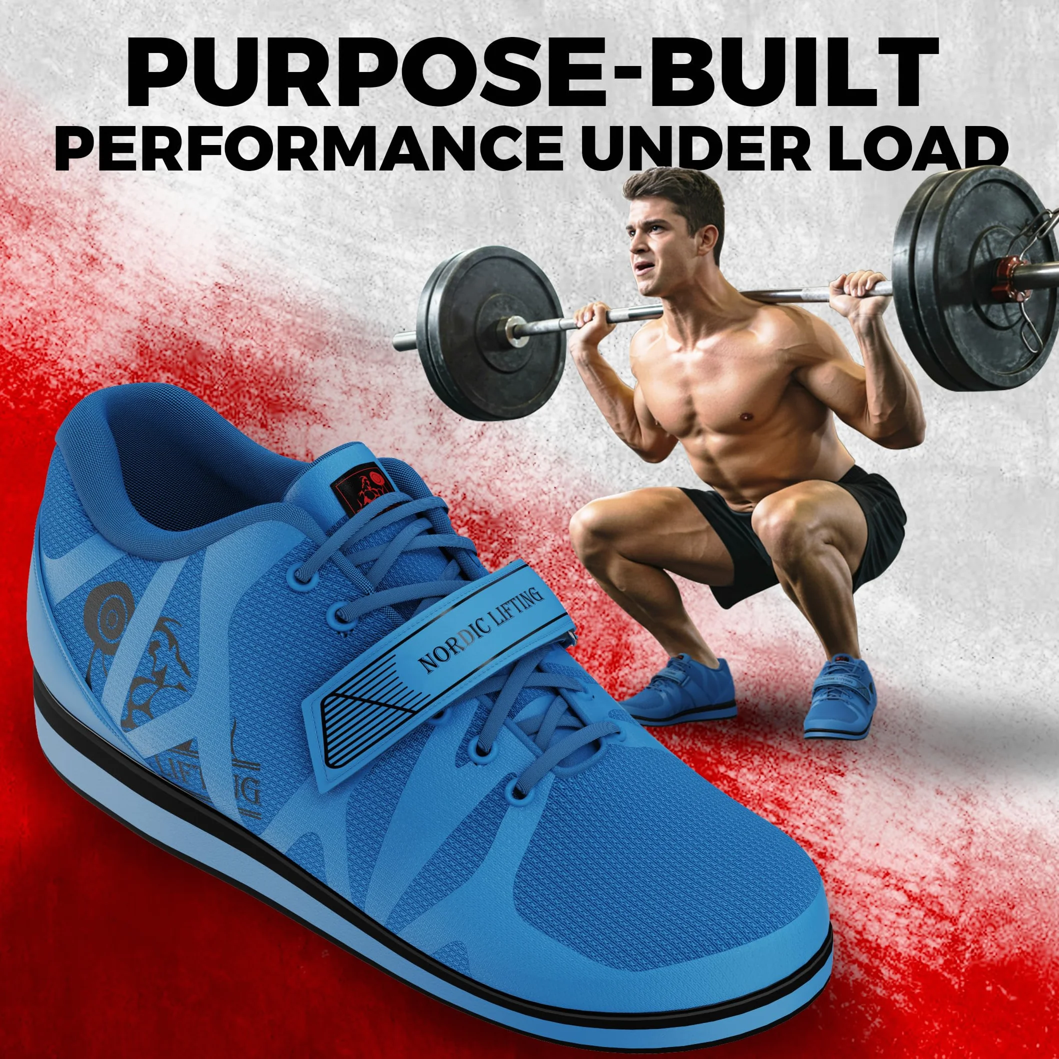 Nordic Lifting MEGIN Scarpe da Powerlifting per Allenamenti Pesanti Uomo