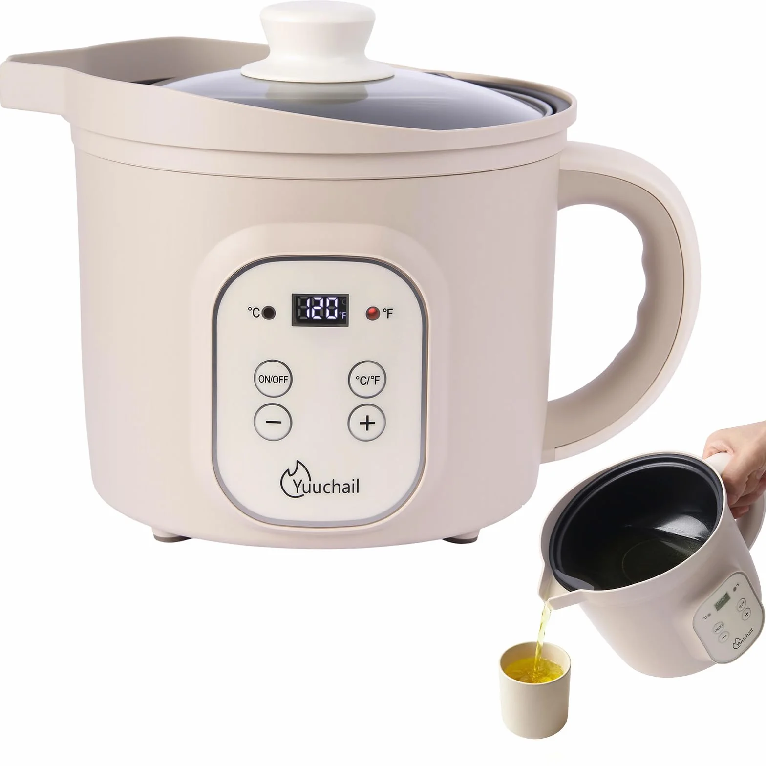Sciogli cera elettrico da 1,5 litri con display digitale, controllo temperatura 30-150 °C, spegnimento automatico 3 ore per candele e sapone