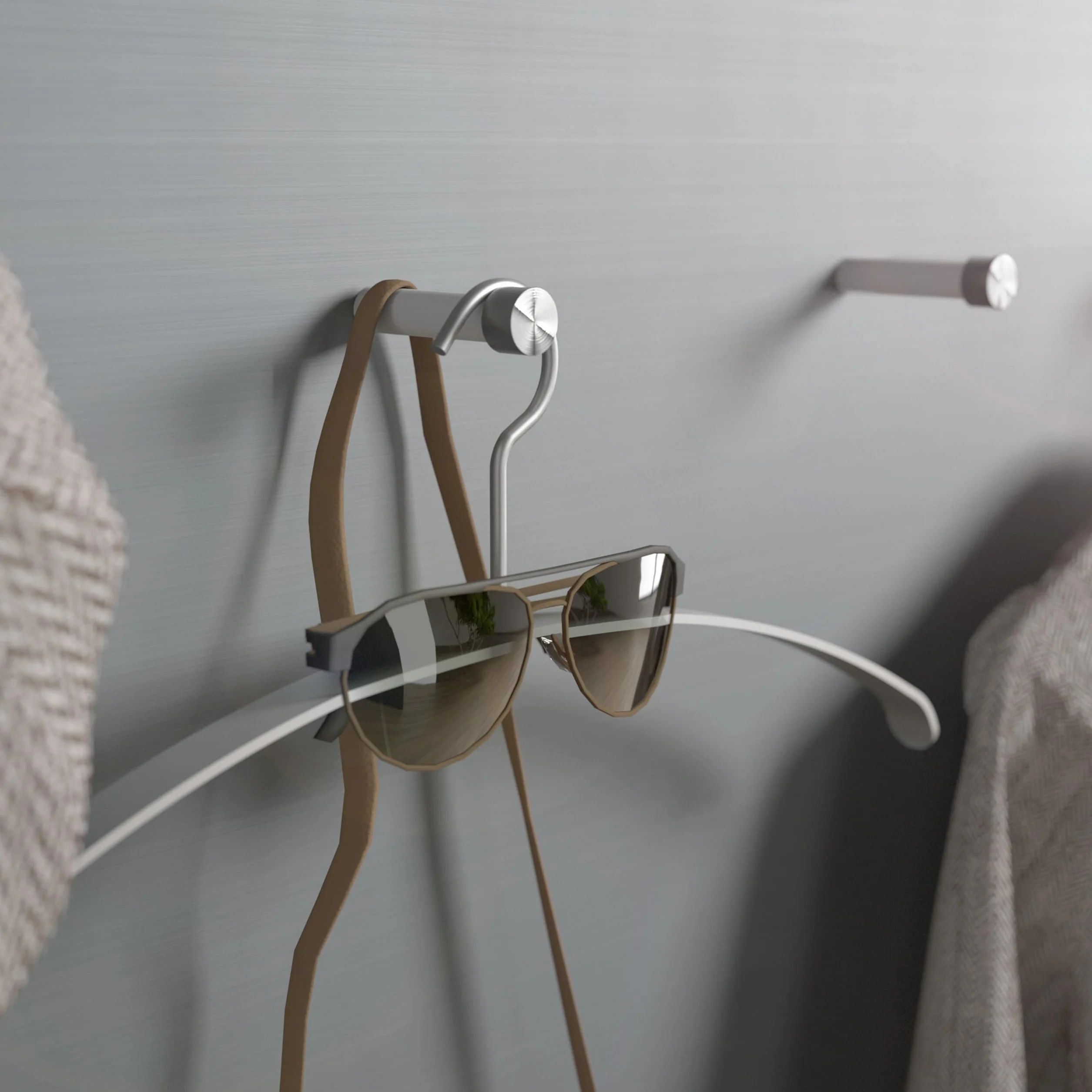 Ganci per appendiabiti TUULA III Acciaio inossidabile massiccio 70 mm - SOTECH