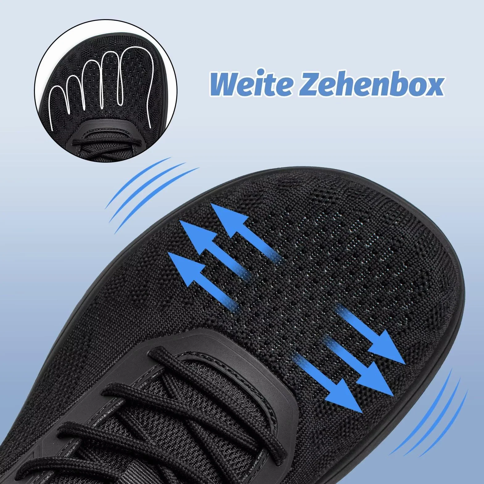 HOBIBEAR Scarpe minimaliste Unisex con Punta Larga da Trail Running