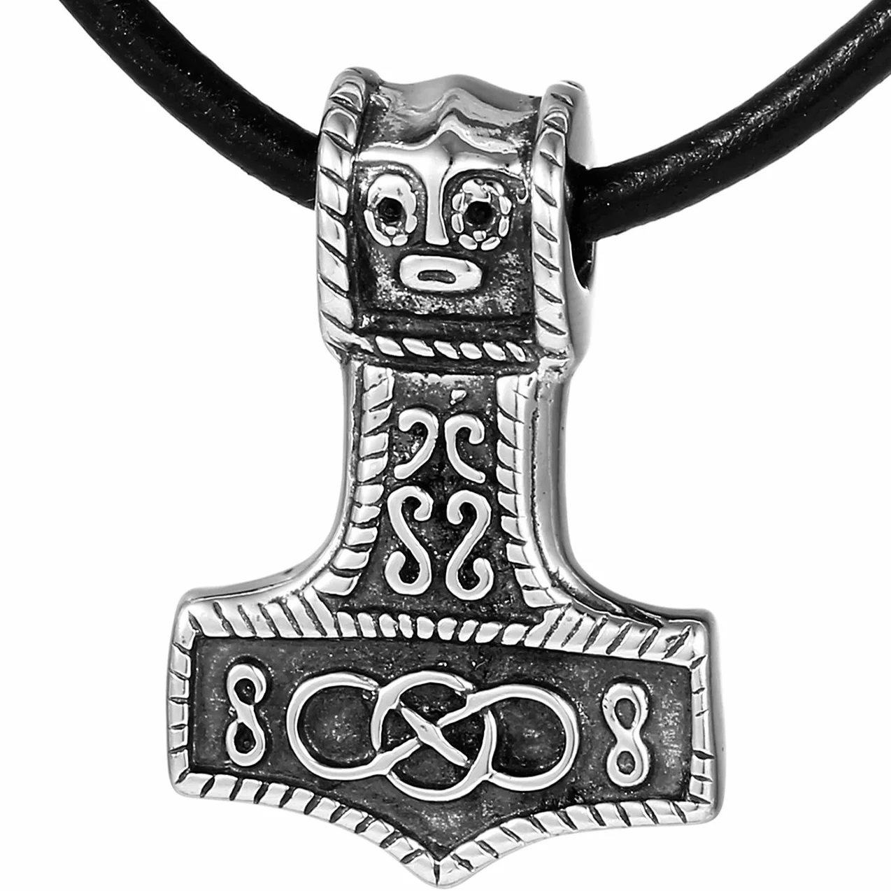 DonDon Collana Uomo Martello di Thor Acciaio Inox