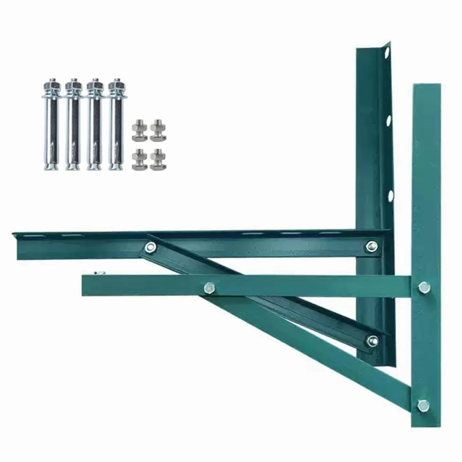 Staffa Condizionatore Esterno, Staffe Condizionatore per Condensatore 1-5P, Supporto Angolare in Ferro Verniciato, Capacità 180 Kg(65.7cm/26in)