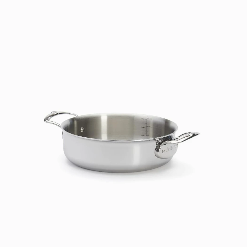 De Buyer 3741.24, Pentola sauté con Coperchio Affinity, 24 cm, Acciaio Inossidabile, Nero, Ciano, Magenta, Giallo