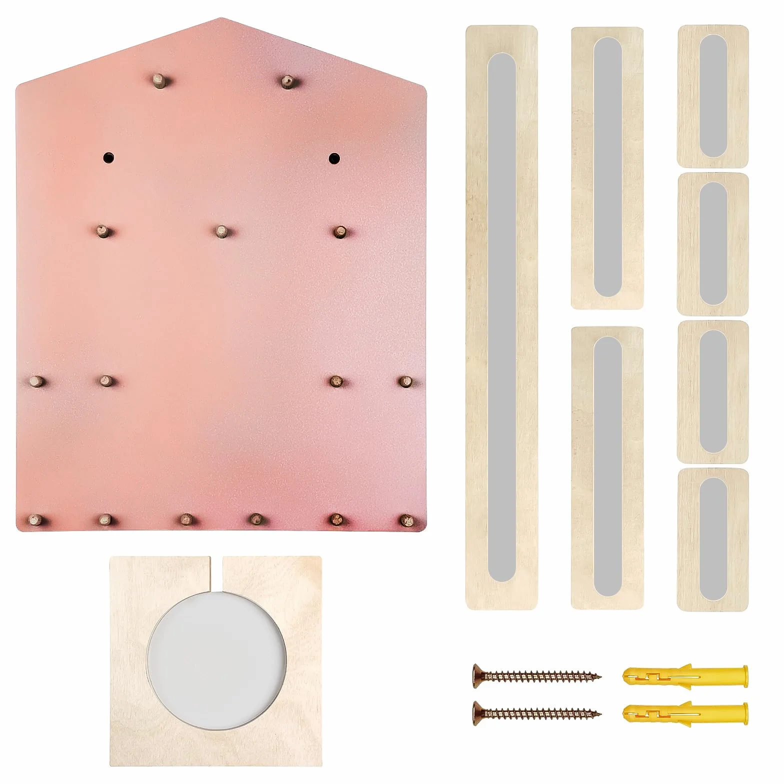 Chedin Scaffale magnetico a parete per Toniebox con spazio per 10 figure, Rosa