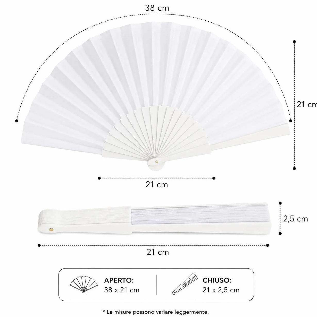Set 60 VENTAGLI VENTAGLIO Bianco Matrimonio Wedding Gadget Sposa Chiesa