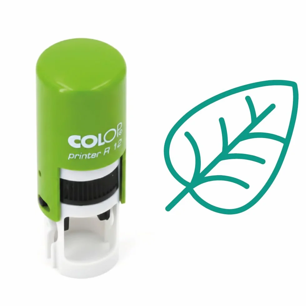 Timbro foglia albero | 11mm | Natura | Timbro inchiostrante vegetale | Albero leaf stamp ink