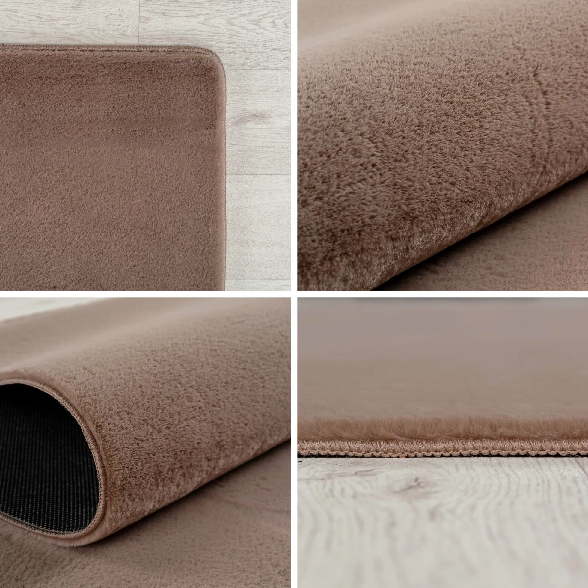 SIMPEX Tappeto Marrone 200x280 cm Tappeto Lavabile a Pelo Corto, Antiscivolo e Morbido, Design Monocromatico Moderno per Soggiorno, Camera da Letto, Cucina e Corridoio