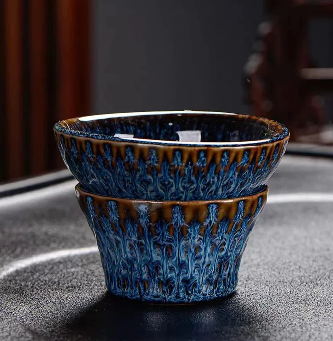 Set da tè in ceramica cinese per kung fu, 9 pezzi, confezione regalo