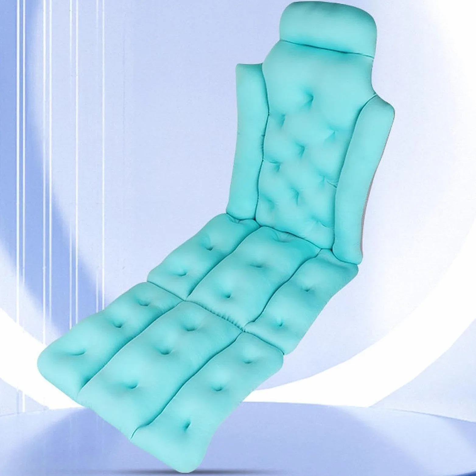 Fenteer Cuscino Vasca da Bagno Cuscino Corpo Intero Poggiatesta Vasca Materassino Vasca Ergonomico Materiale Traspirante E Antiscivolo Adatto Adulti Relax Ben, Blu