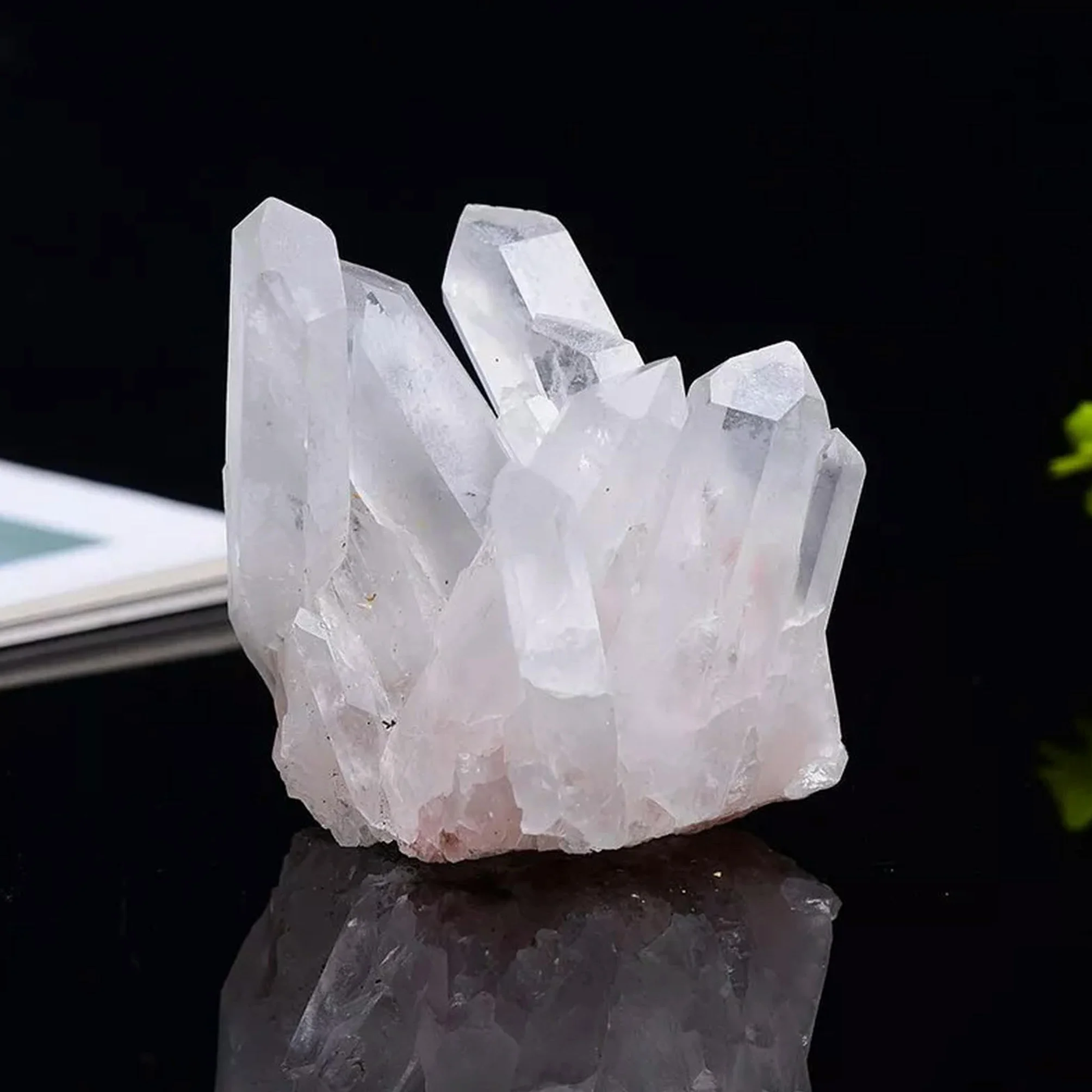 150 g di Quarzo Bianco Cristallino Naturale a grappolo, Pietra preziosa, drusa geode