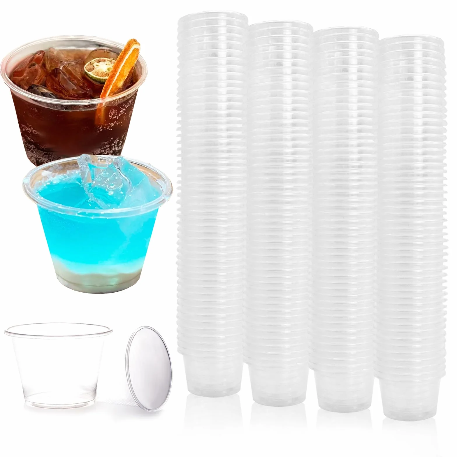Bicchieri da liquore in plastica trasparente 3 cl 30 ml riutilizzabili 300 pezzi per feste Natale