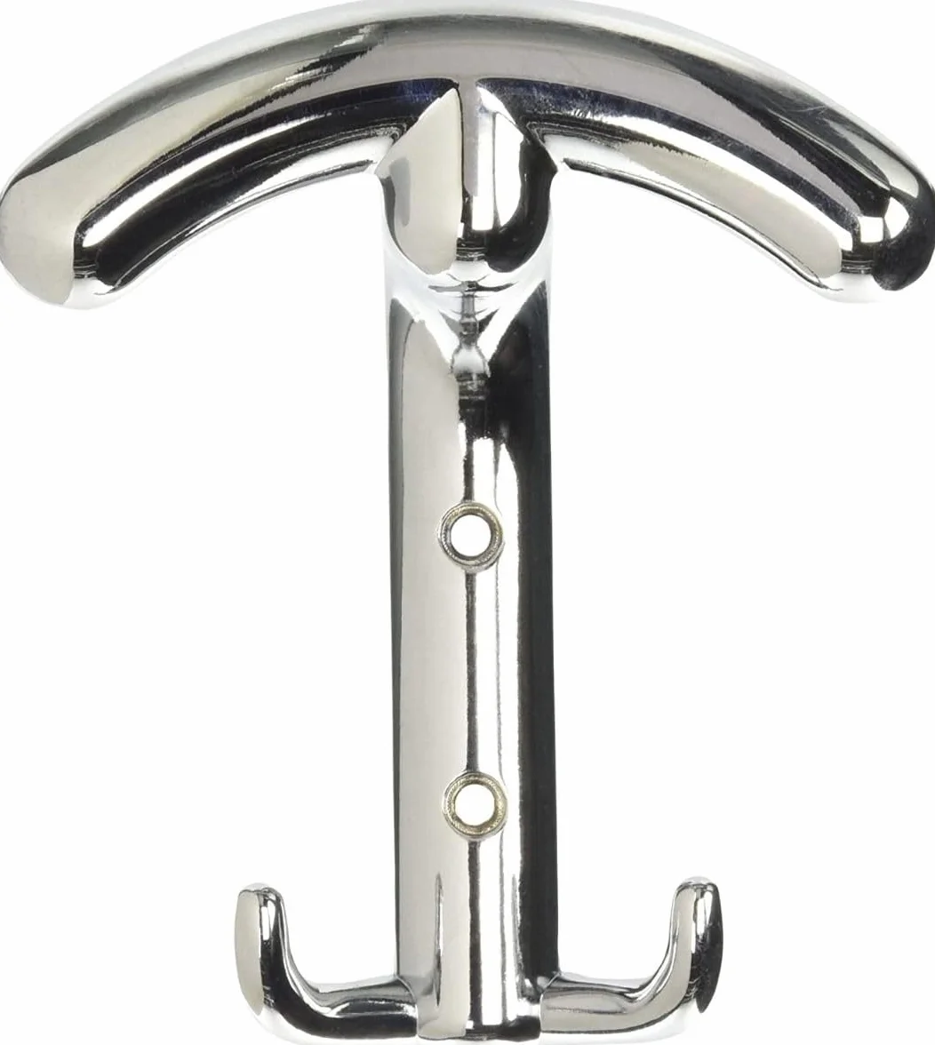 Appendiabiti da Parete Set 4 Ganci Zama AP14 ARGENTO