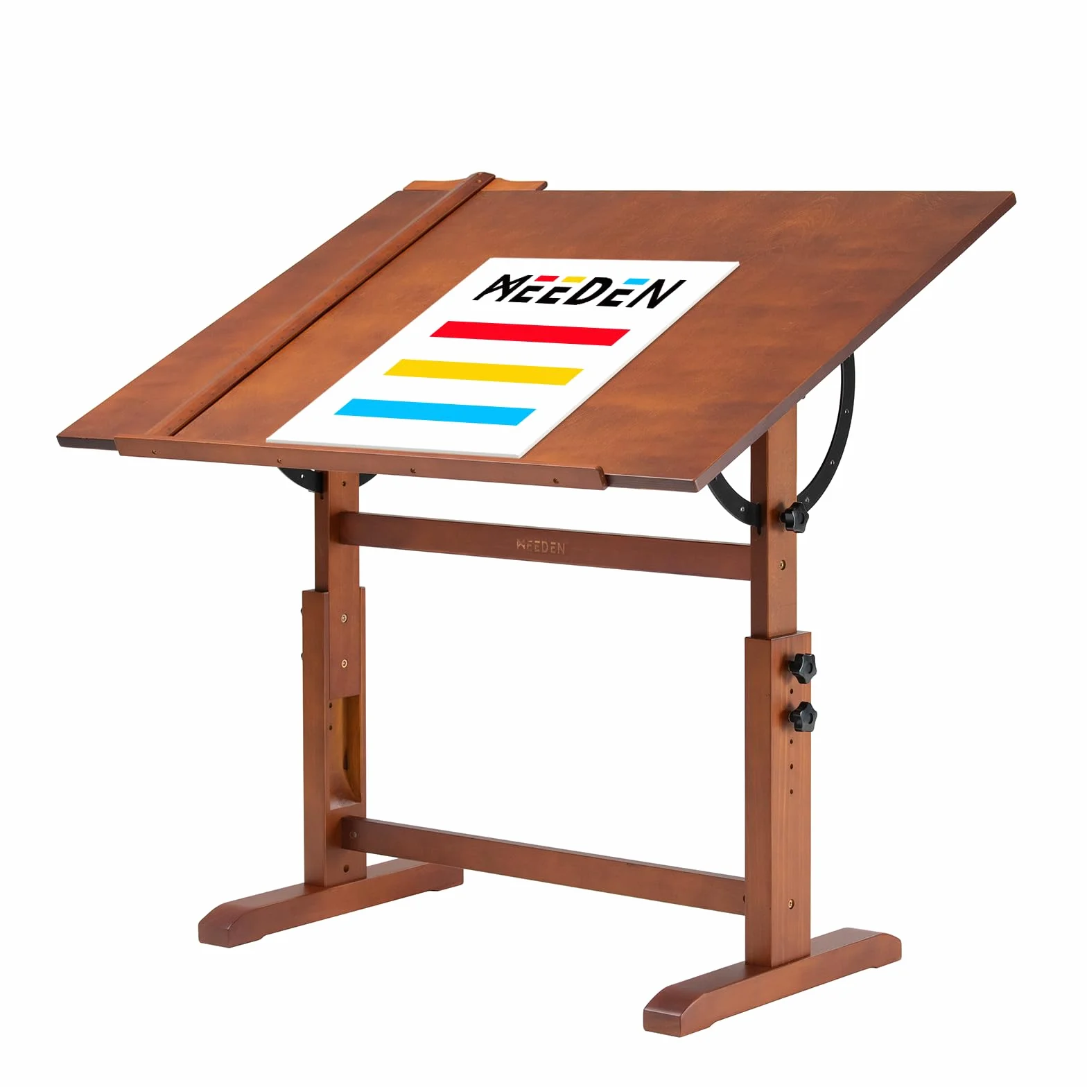 MEEDEN Tavolo da disegno in legno extra large: 106,7 x 76,2 cm, tavolo da disegno per artisti, altezza regolabile, tavolo inclinabile per adulti, per pittura, lettura, scrittura e schizzi