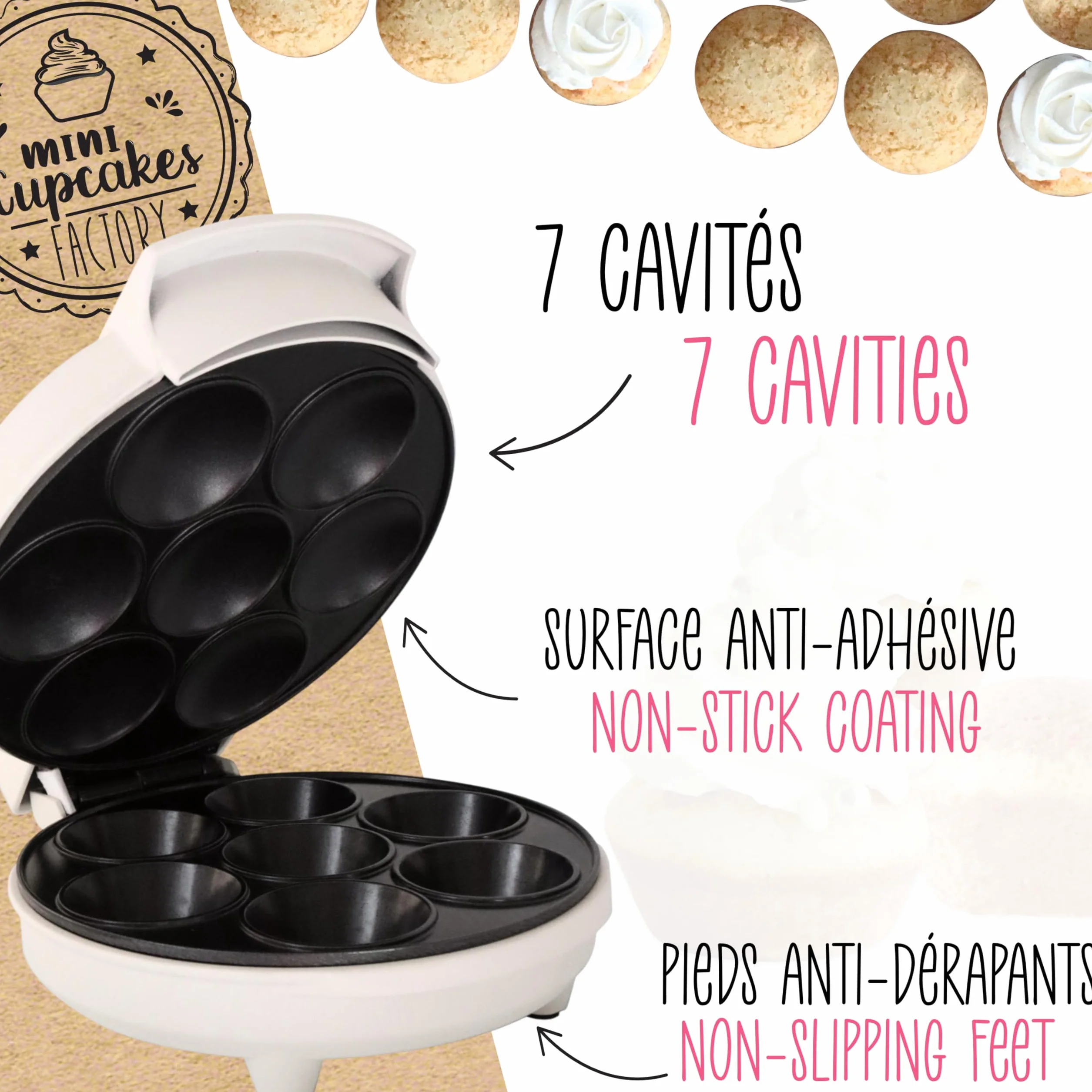 ScrapCooking Macchina per Cupcakes & Muffins - Mini Cupcakes Factory - Bianco