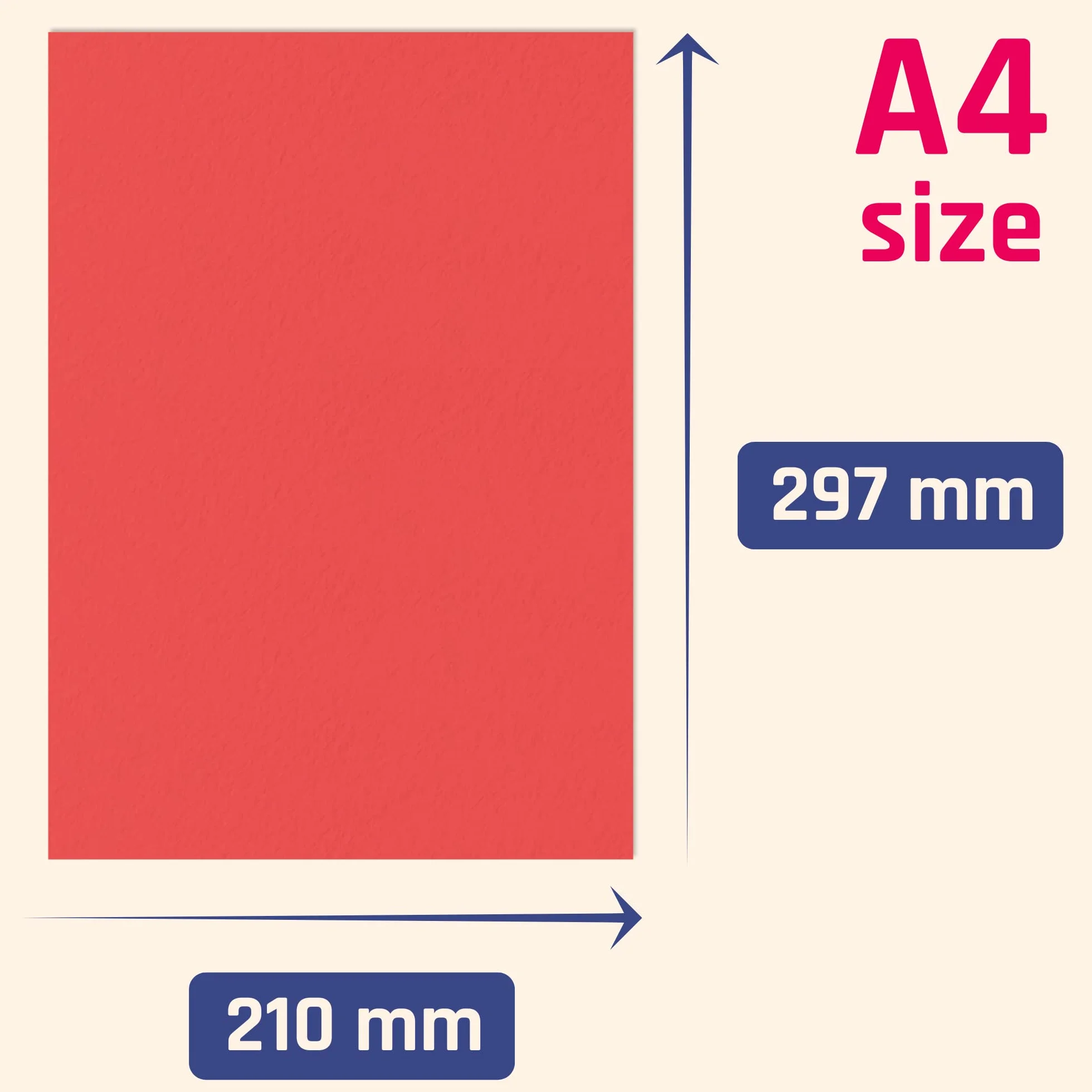 Cartoncini Colorati A4, 230g/m², 30 Pezzi, 5 Colori