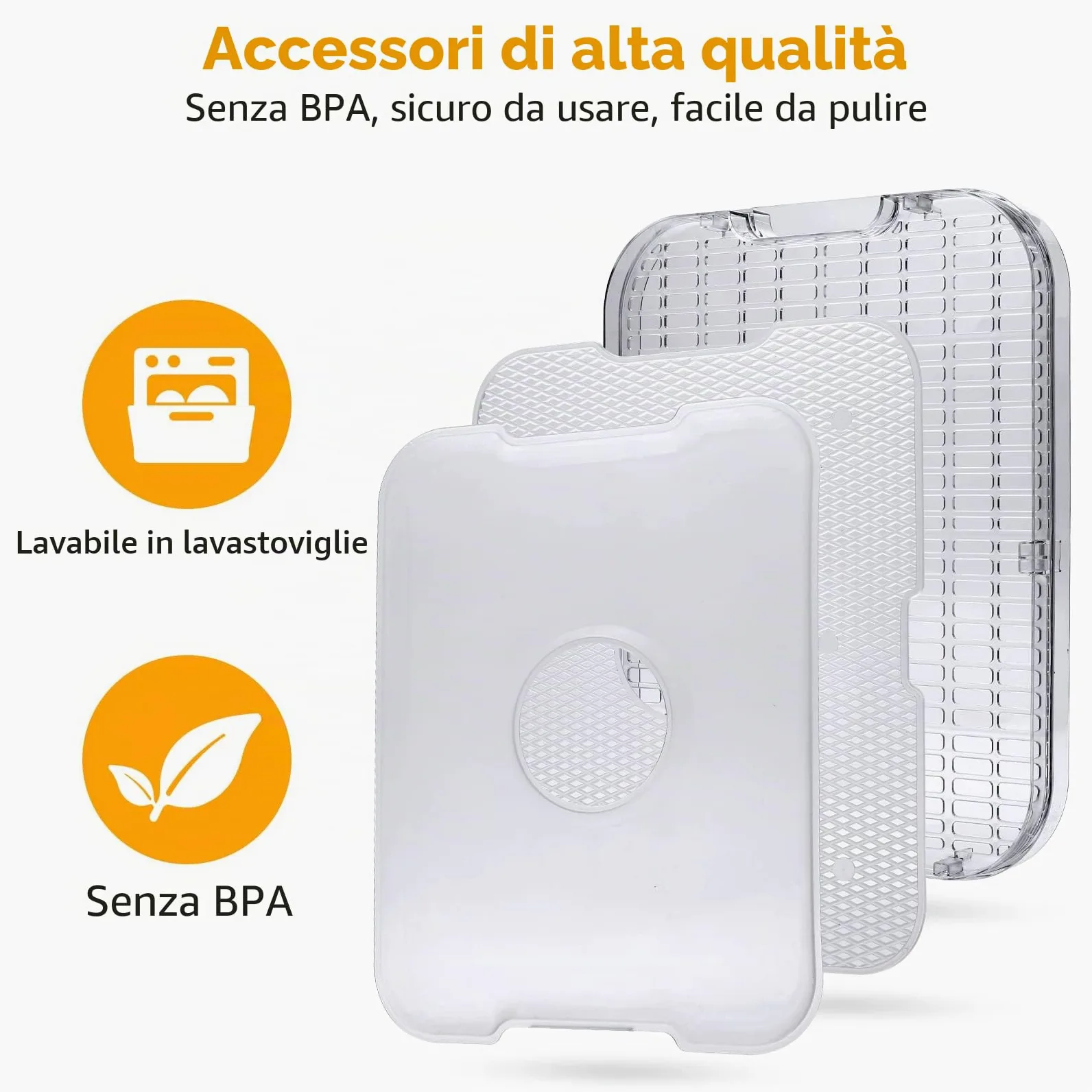 Nictemaw Essiccatore automatico da 400 W, Essiccatore per alimenti con 8 Pallet, Essiccatore per carne, frutta e verdura, temperatura regolabile 35-70 ℃, Argento Nero