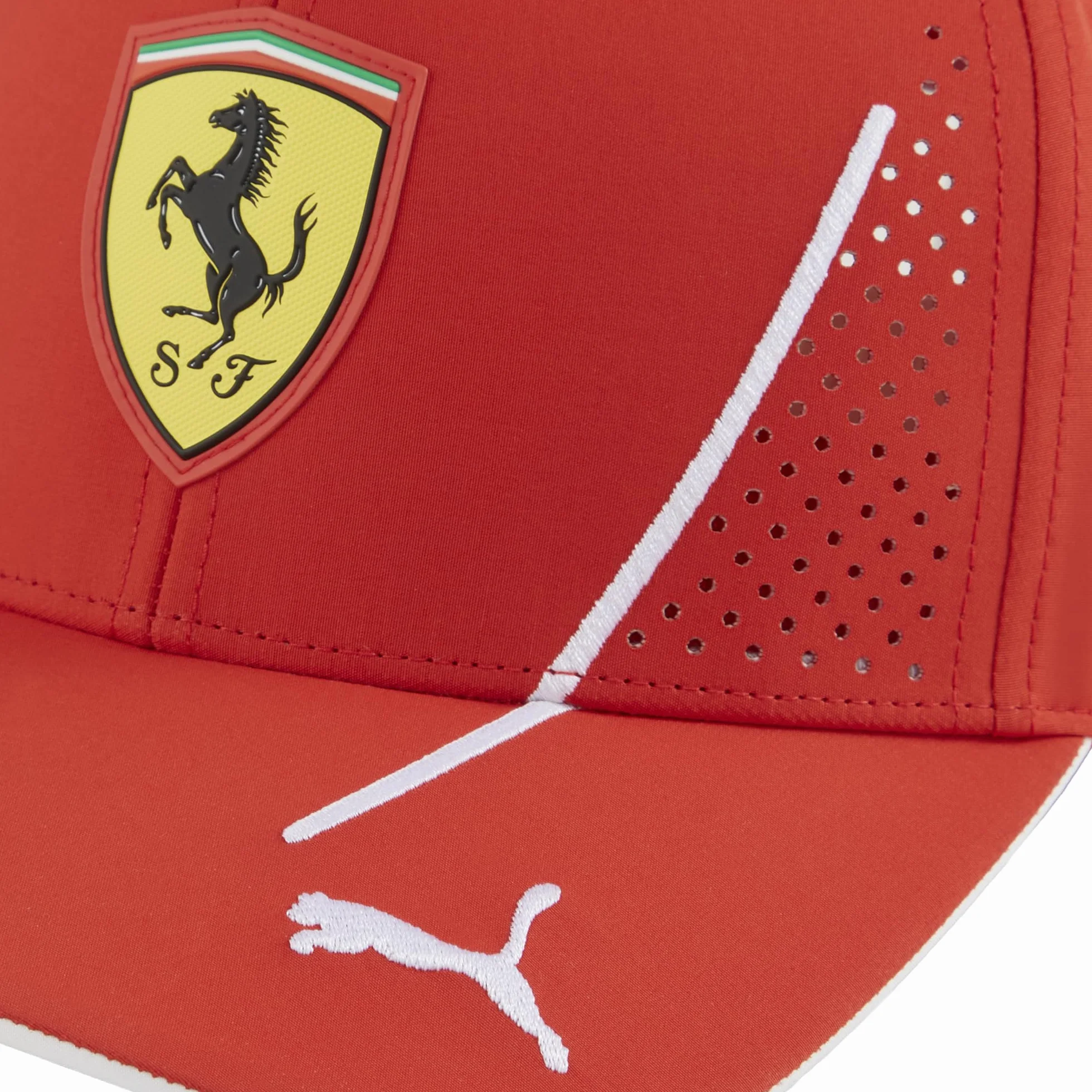 PUMA Cappellino Charles Leclerc Bambini Scuderia Ferrari 2024 Rosso Bruciato Taglia Unica