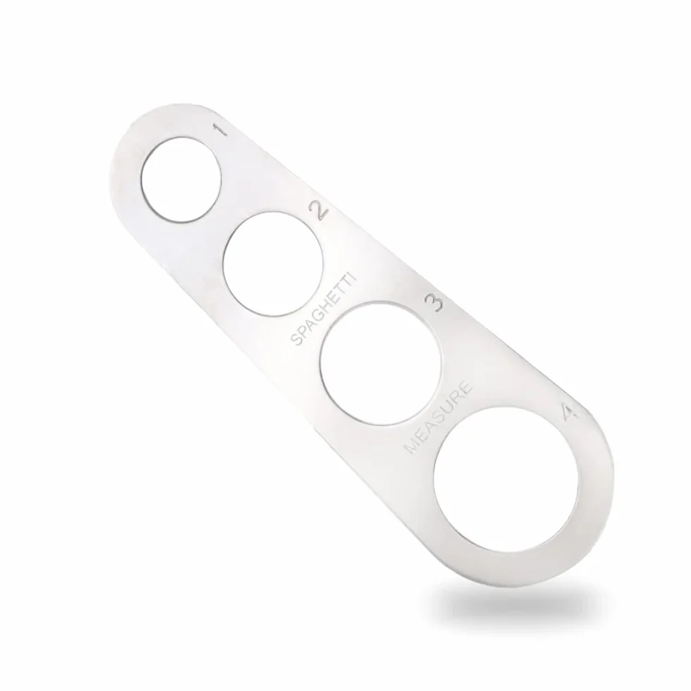Misuratore di Spaghetti in Acciaio Inox 4 Fori, Gadget Porzioni Pasta