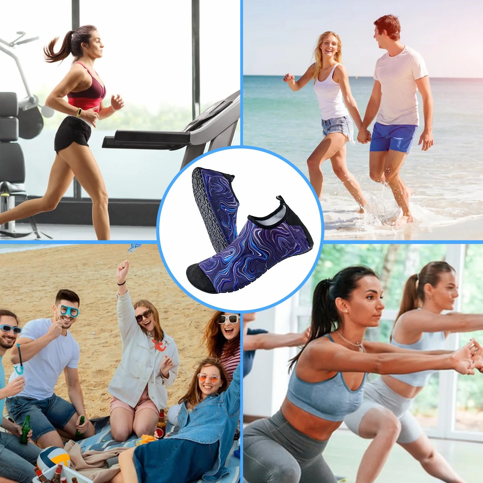 Scarpe da Acqua ad Asciugatura Rapida Donna Uomo Spiaggia Nuoto Surf