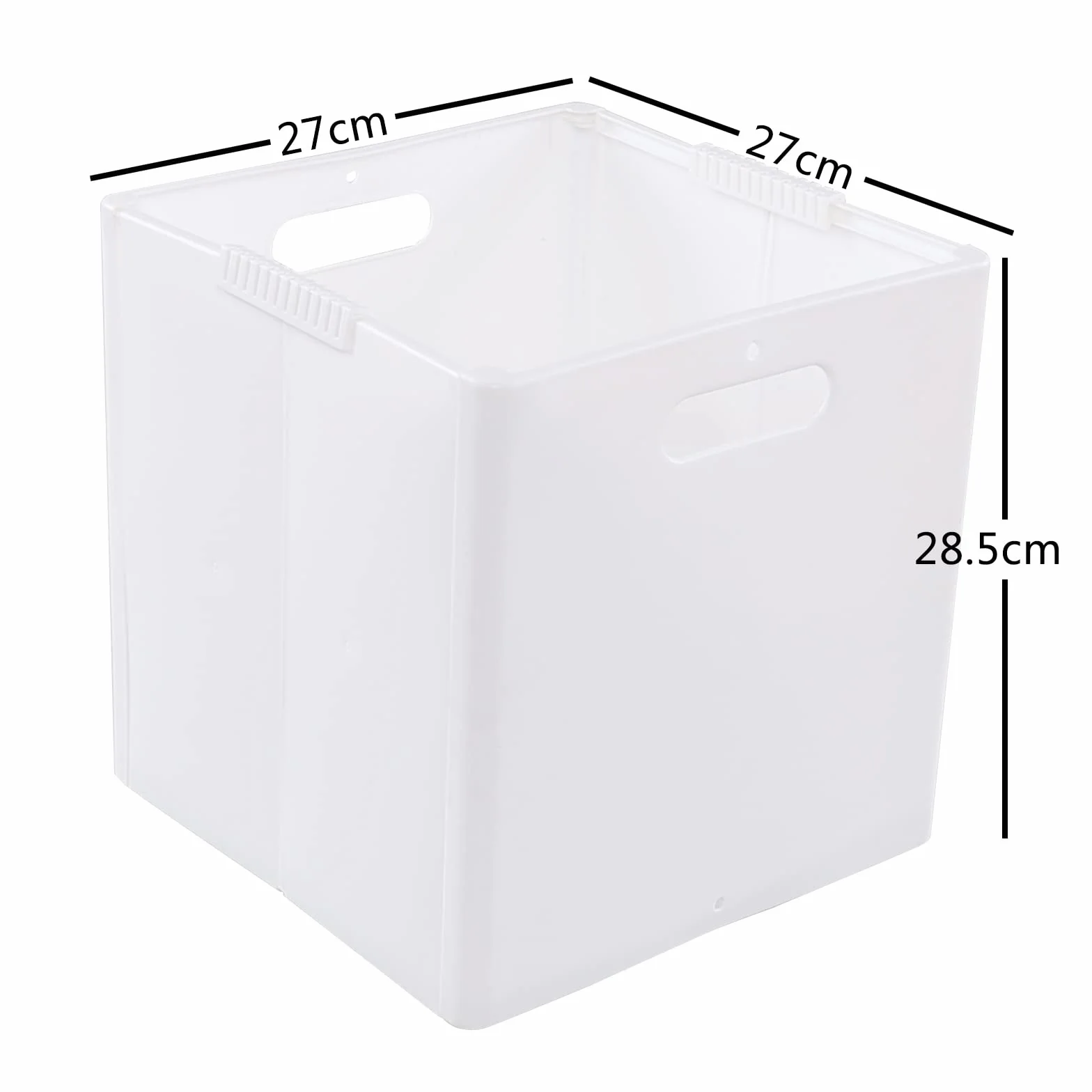 Cubi Portaoggetti Pieghevoli in Plastica, 4 Pezzi, Bianco