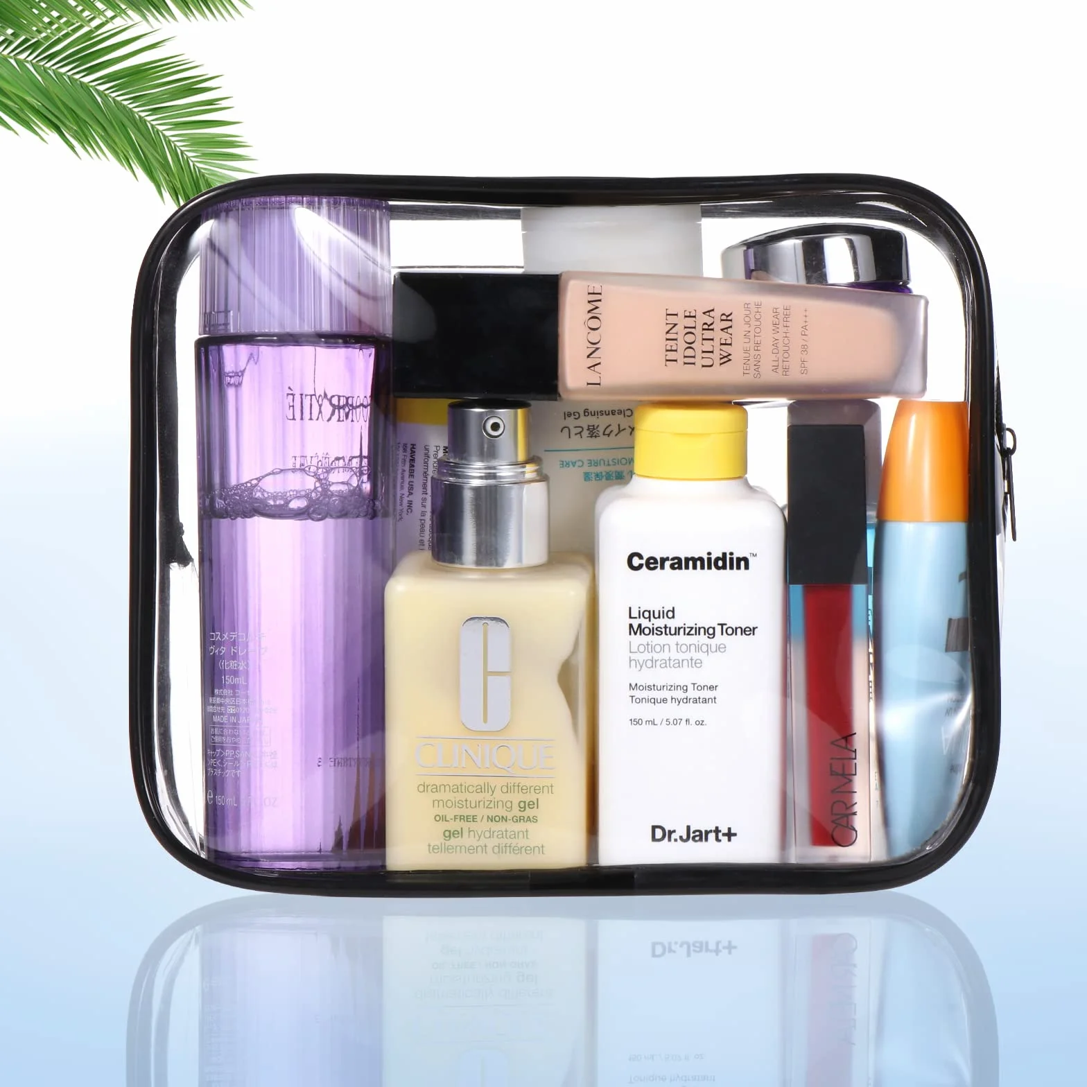 Oderra Borse da Valigia Trasparente, TSA Borsa Viaggio per il Trasporto di liquidi, Beauty Case Impermeabile per Cosmetici, Donna/Uomo