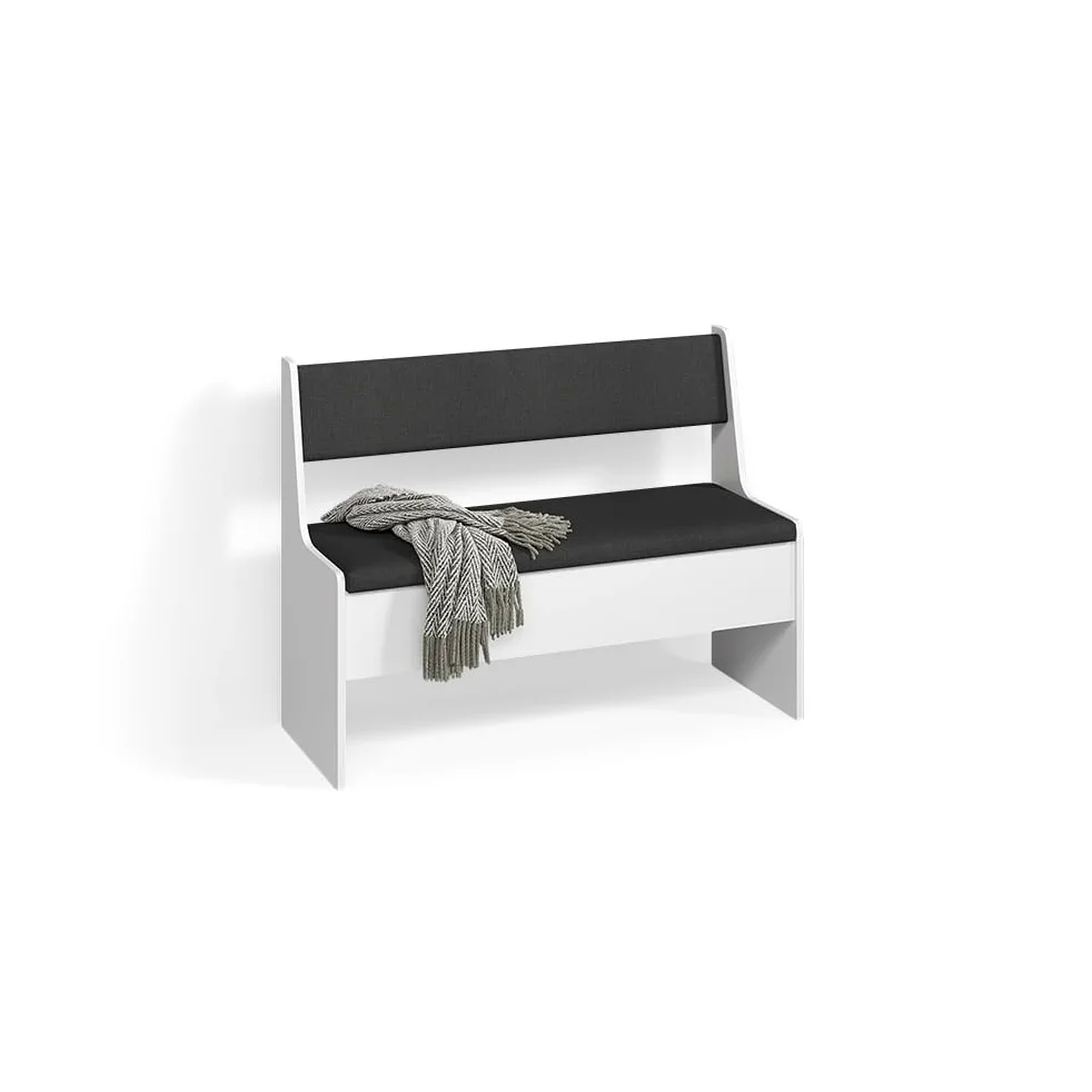 Livinity Panca ad angolo Tiberio, Bianco, 41.5 x 106.6 cm