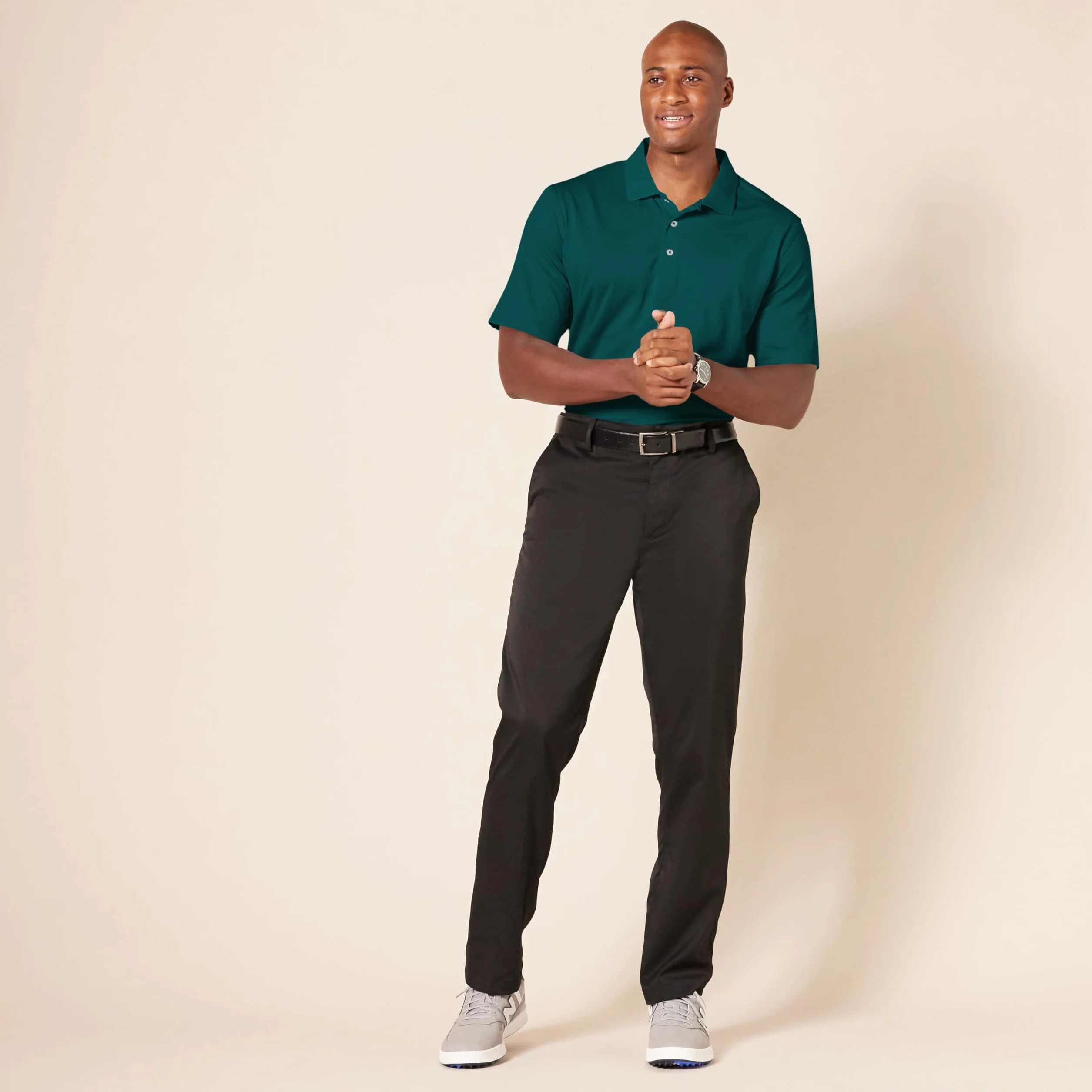 Amazon Essentials Uomo Polo da Golf a Maniche Corte Asciugatura Rapida
