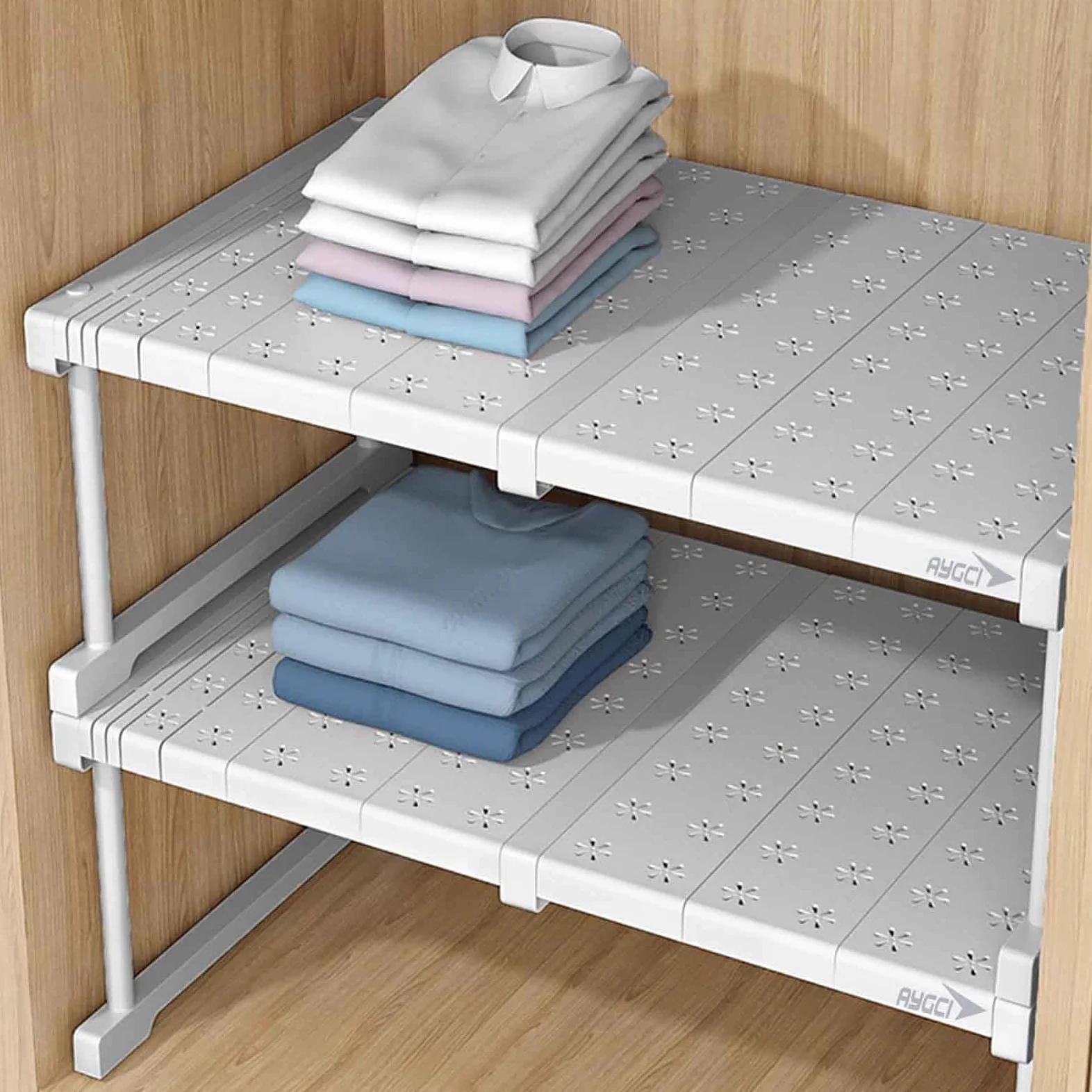 Scaffale Estensibile Generico - Ripiano Regolabile Salvaspazio - Divisori Espandibili per Cucina, Bagno, Camera