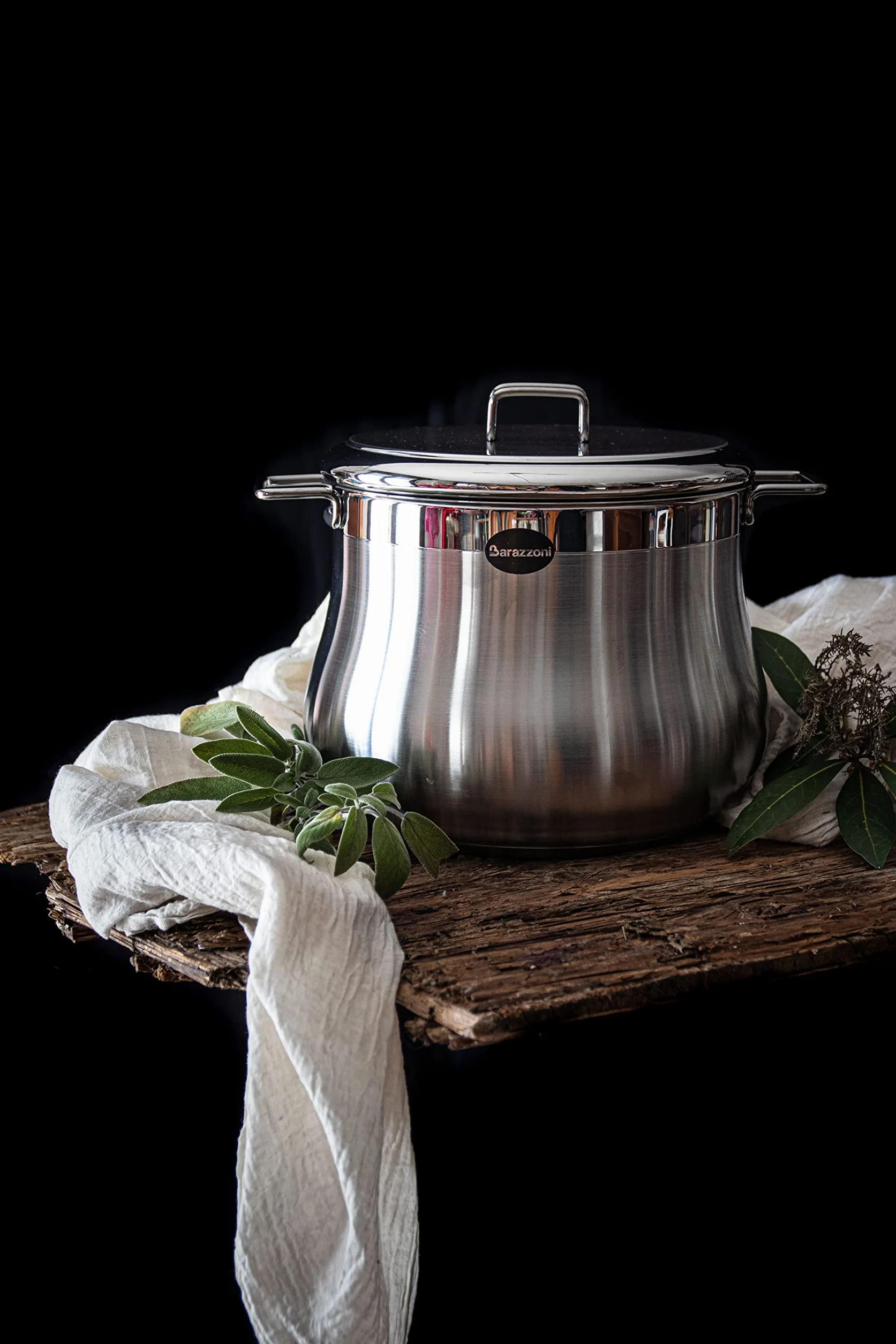 Barazzoni Tummy Casseruola due maniglie, Acciaio inox 18/10, Diametro cm 14, Litri 1,5. Made in Italy.