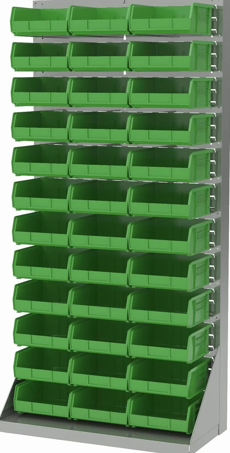 Akro-Mils 30235 AkroBins Plastic Storage Bins, 6-Pack Stackable, 27,6 x 27,9 x 12,7 cm, Nero