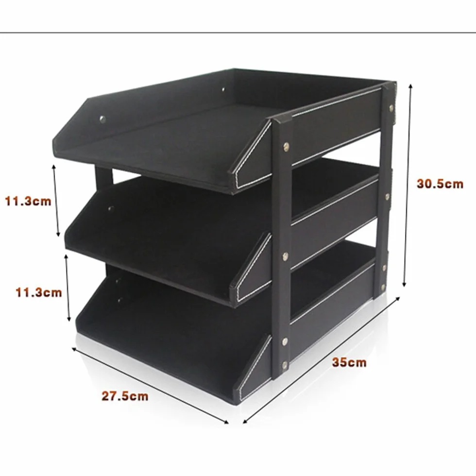 KINGFOM Vaschetta portacorrispondenza in Pelle