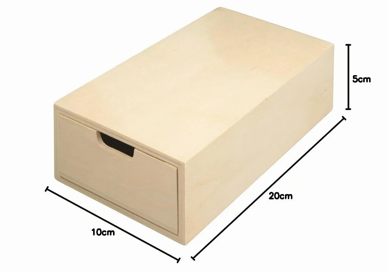 Rayher Scatola in legno FSC Mix Credit 20 x 10 x 5 cm tasca interna estraibile