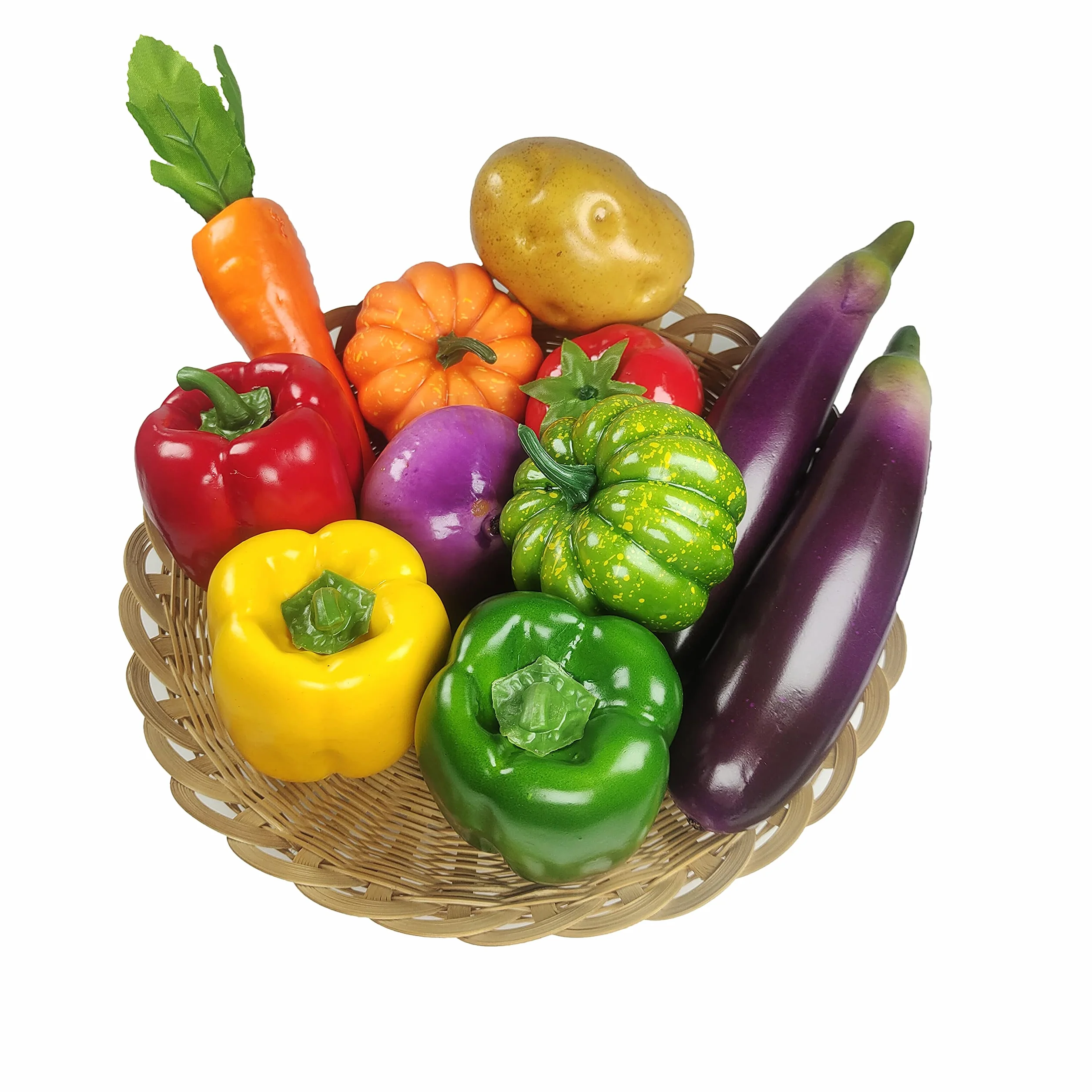 Verdure Artificiali 11 Pezzi Set Decorazione Cucina Finte Cipolle Carote
