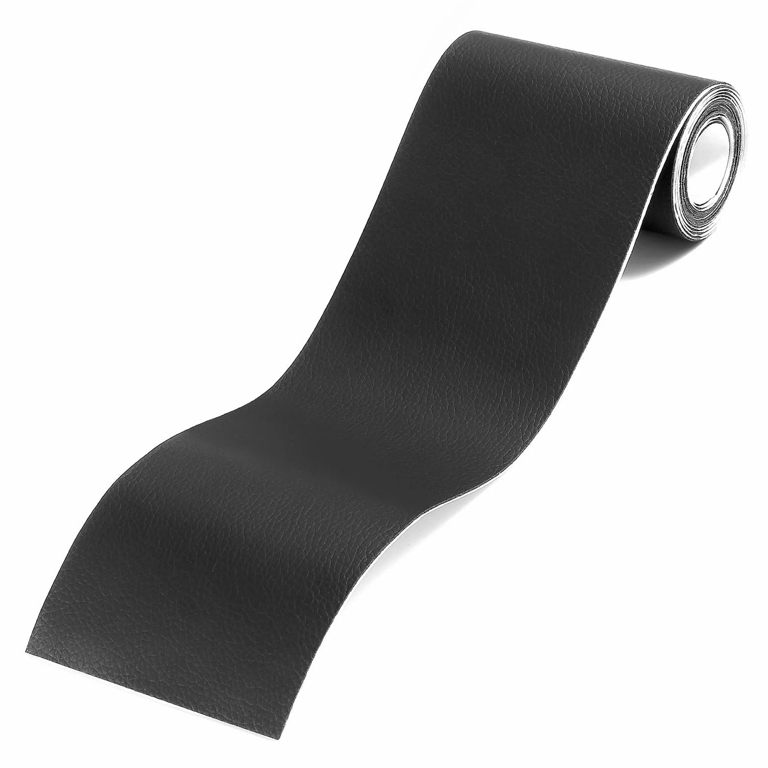 Vinabo Pelle Adesiva per Riparazioni 10 x 160 cm, Similpelle Adesiva, Toppe per Riparazione Autoadesive in Pelle PU, Ecopelle Adesiva per Tappezzeria, Borsa in Pelle, Sedile Auto, Divano, Mobili-Nero