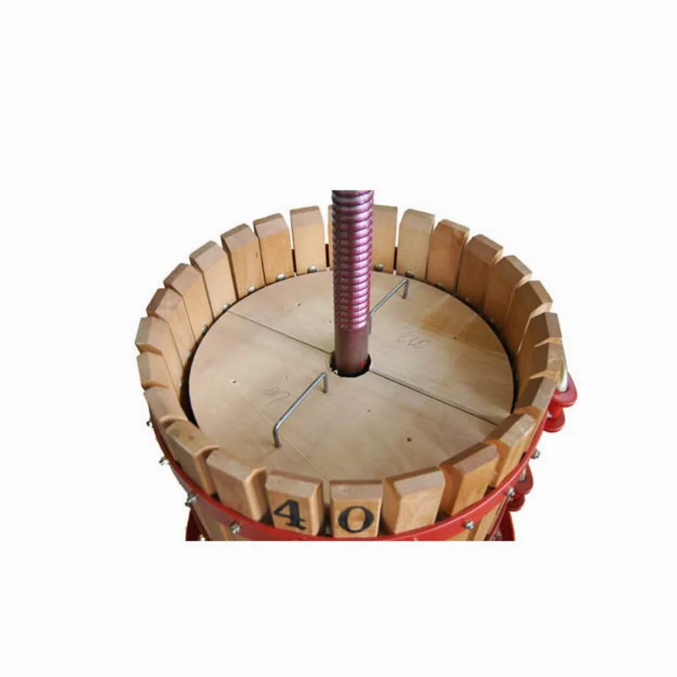Torchio pressa a cricco 2 velocità per vinaccia uva vino in legno MADE IN ITALY (Ø 20 cm - 11 Litri)
