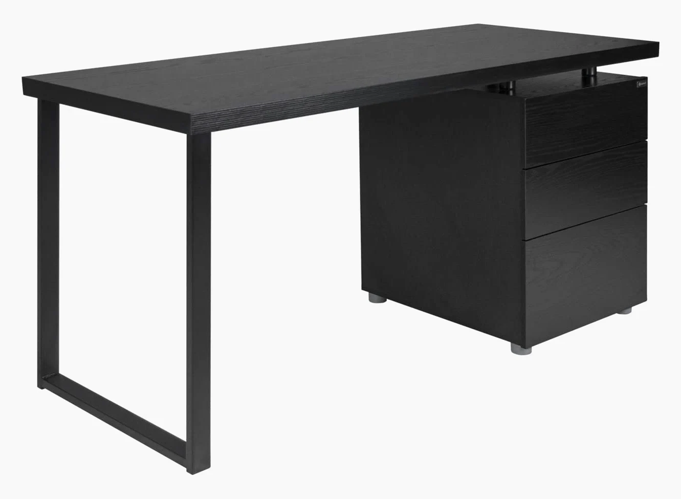 SAMIRA Scrivania per ufficio con cassettiera scrivania per cameretta colore nero mod. Althea