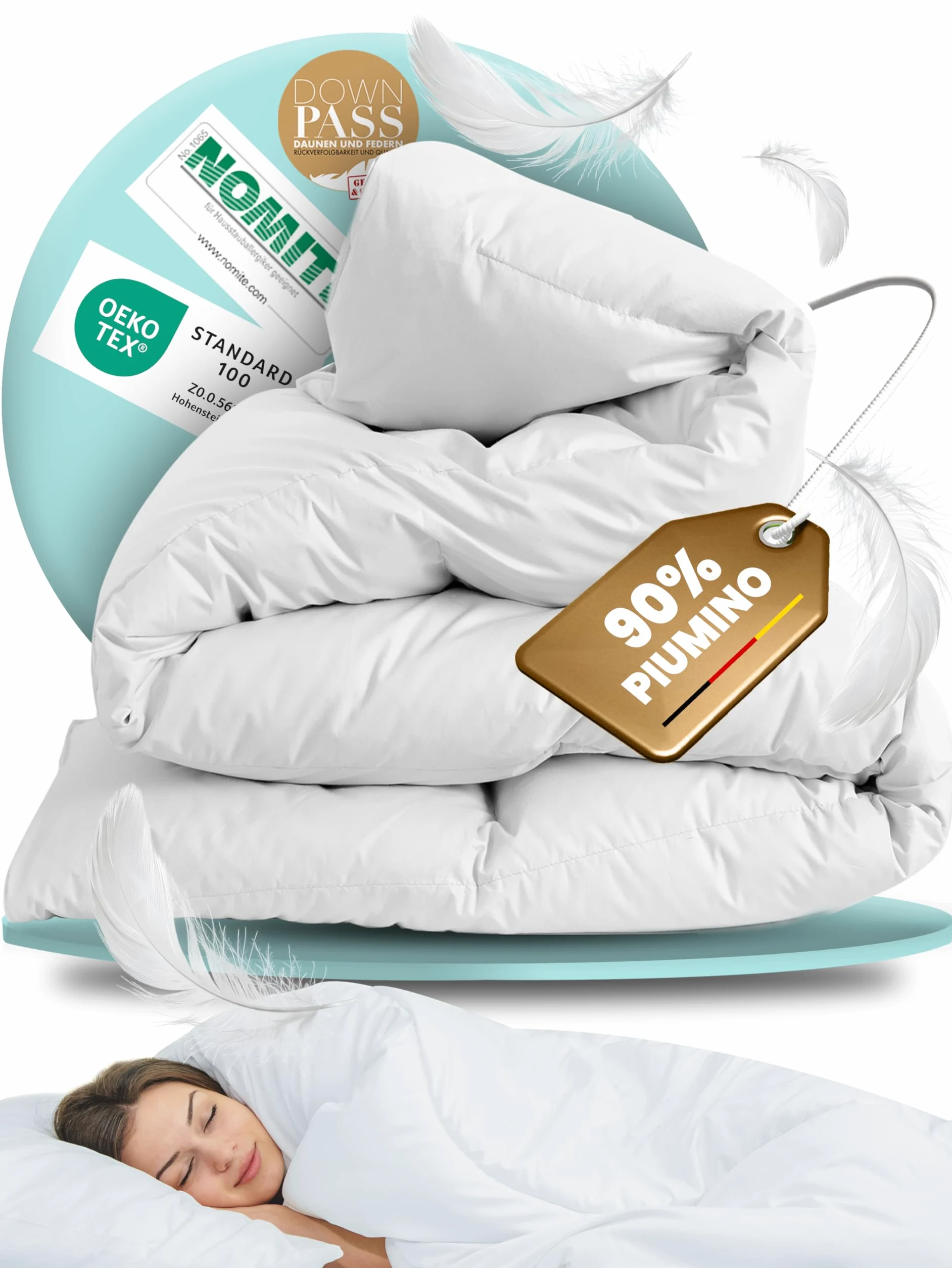 BEFA NATUR Couette en Pur Duvet Toutes (1, Piumino invernale, 155x220 cm)