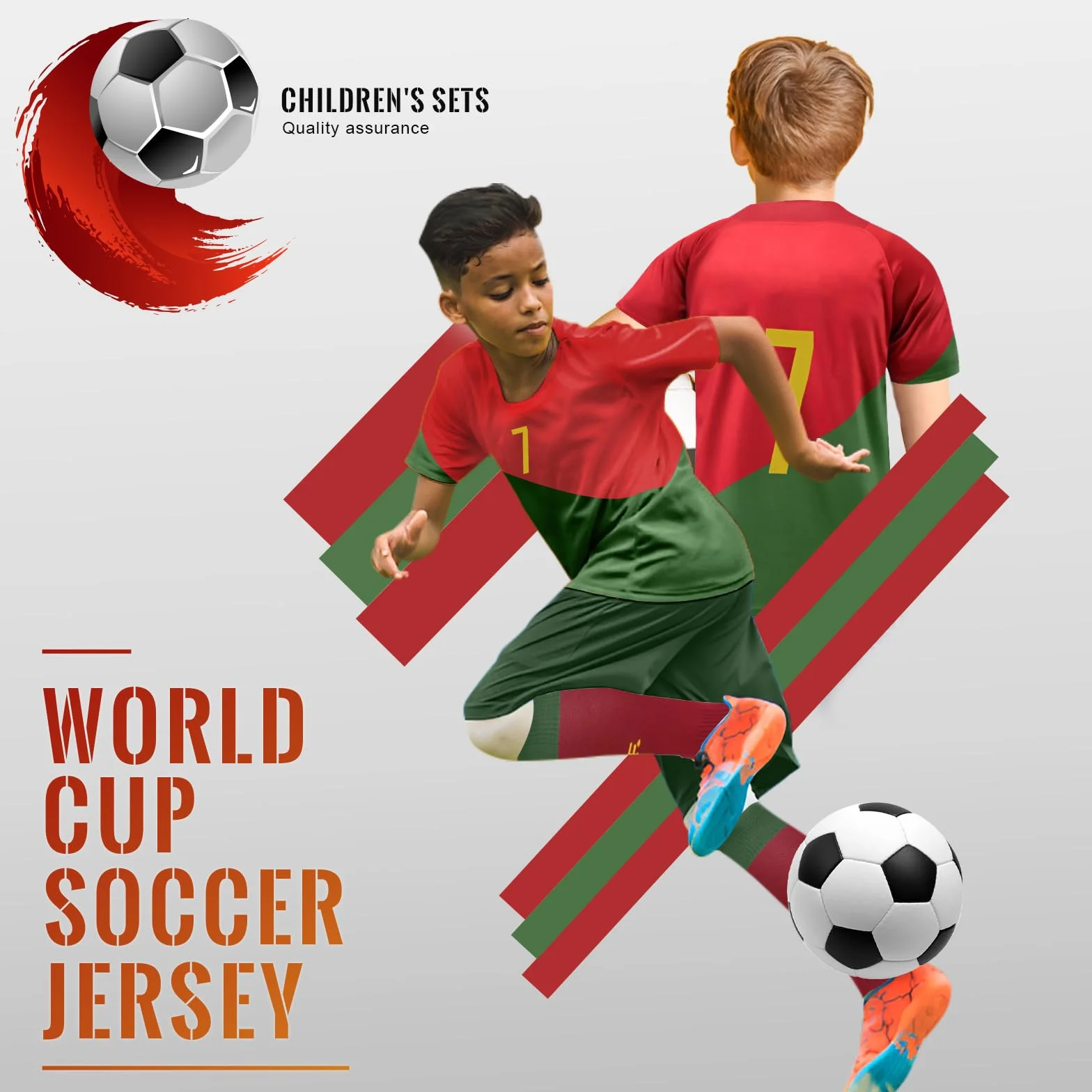 Sternstunde Set di Maglie per Bambini, Maglie da Calcio per Bambini, Maglie da Calcio per Ragazzi, Magliette Sportive per Ragazzi, Magliette da Calcio E Calzini