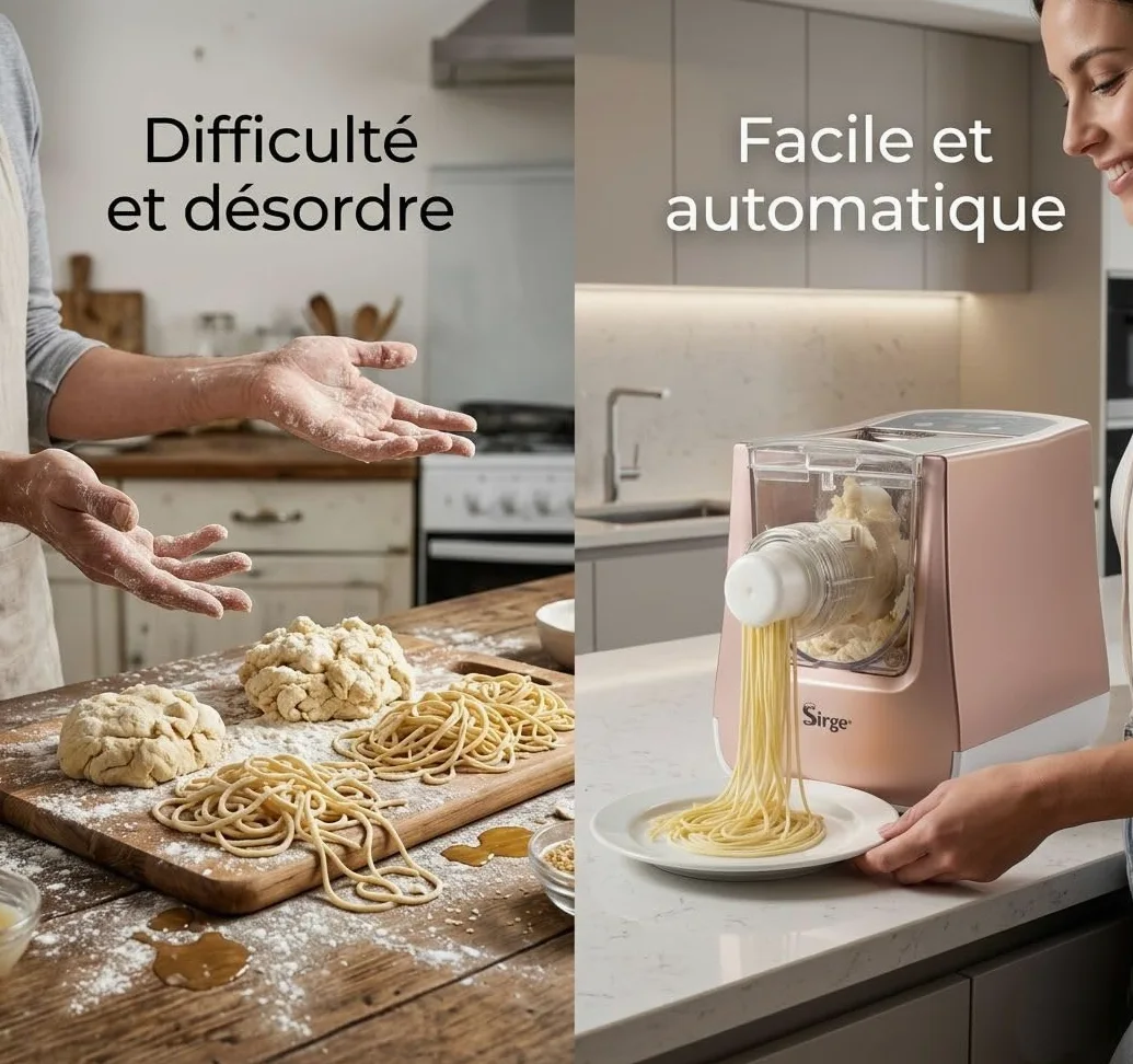 Sirge PASTARITA Macchina per la Pasta 300 W - 22 Trafile - 900gr di pasta - Estrusione Verticale - 6 programmi + 2 MANUALI - kit ravioli omaggio