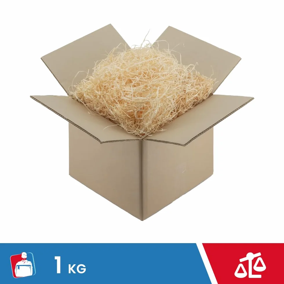 IMBALLAGGI 1kg Trucioli Legno Naturale Inodore, Paglia per Cesti Natalizi e Riempimento Imballaggio