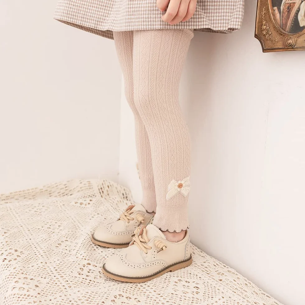 Leggings per Ragazze 2 Pezzi, Pantaloni Sportivi Morbidi da Balletto per Interni ed Esterni, Nero/Bianco/Grigio/Albicocca, 2-9 Anni