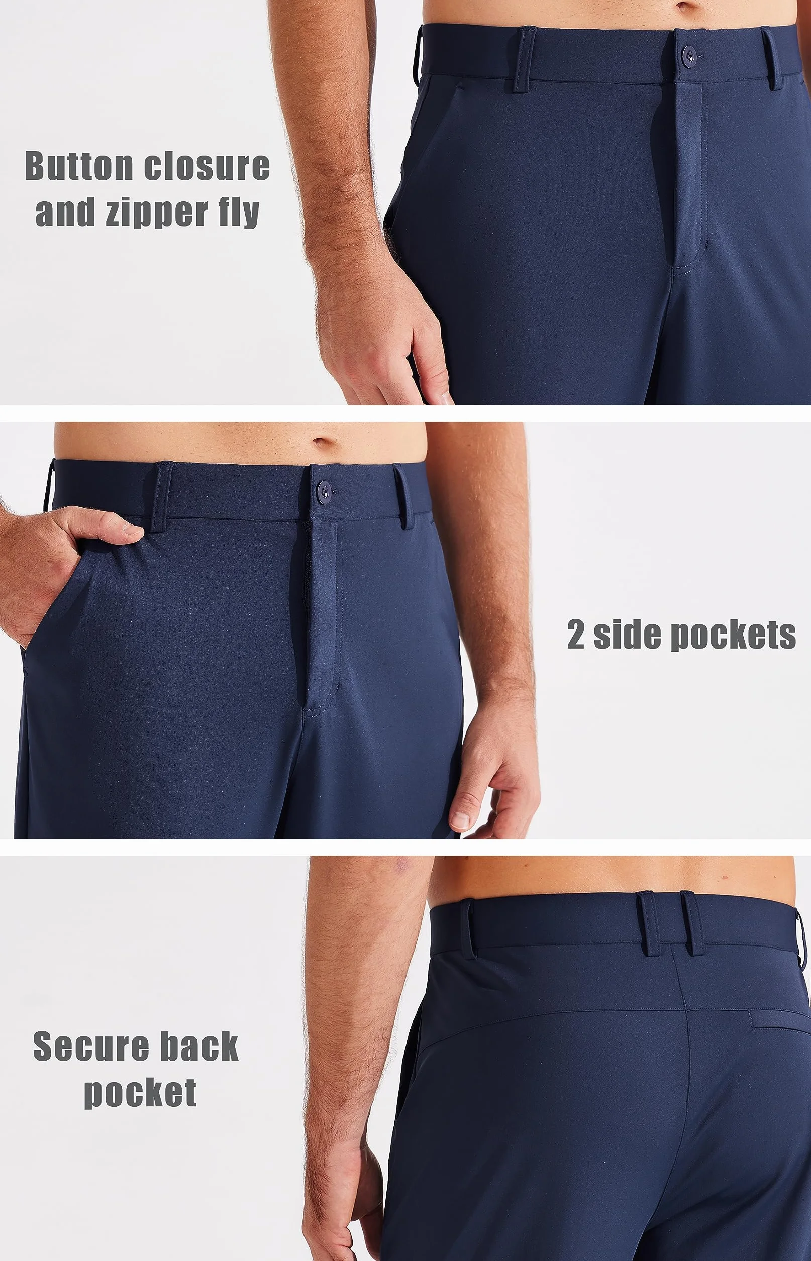 Pantaloni da Golf Uomo Slim Fit Jogger con Tasche