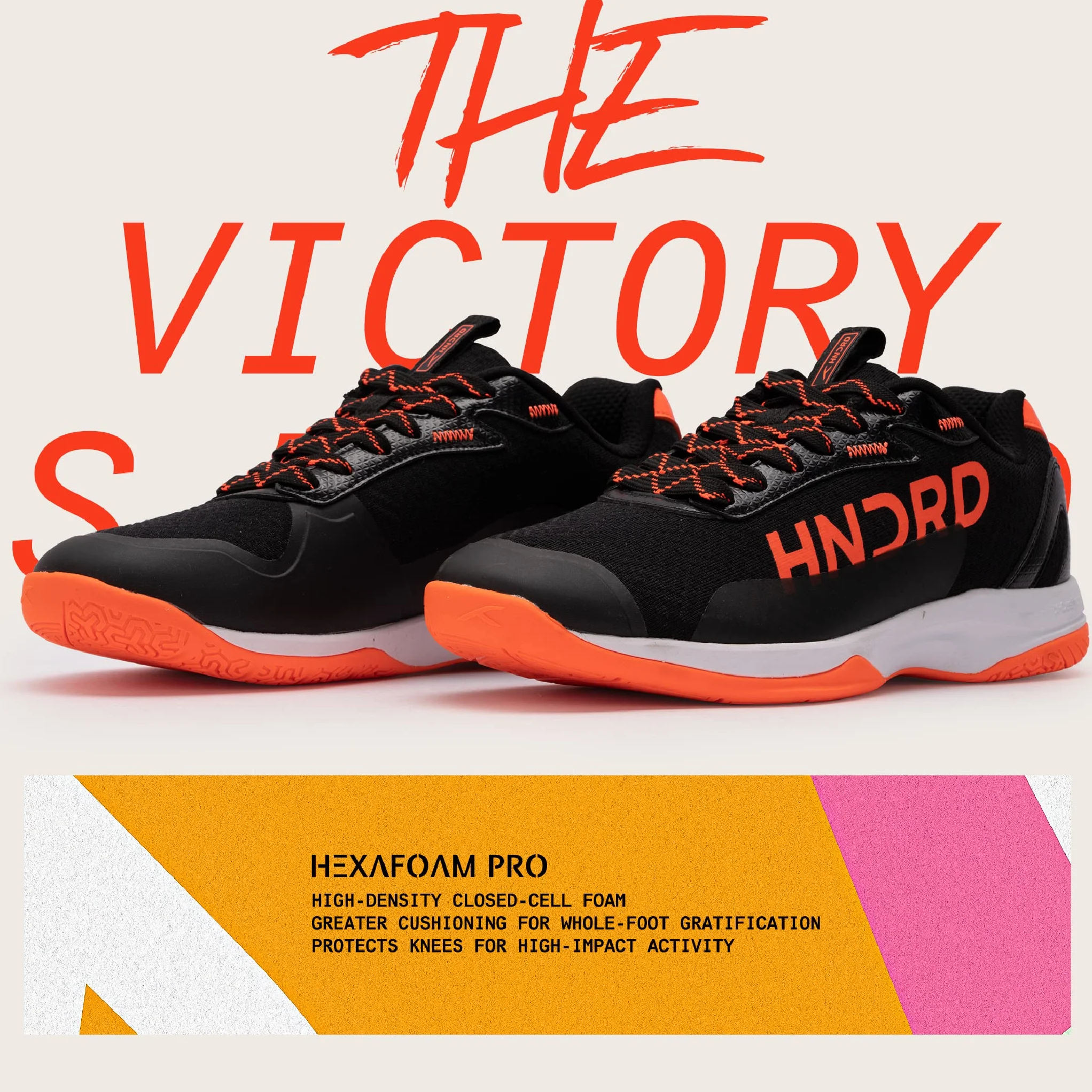 Hundred Xoom PRO Non-Marking Badminton Shoes for Men Faux Leather Indoor Tennis Squash Basketball Padel