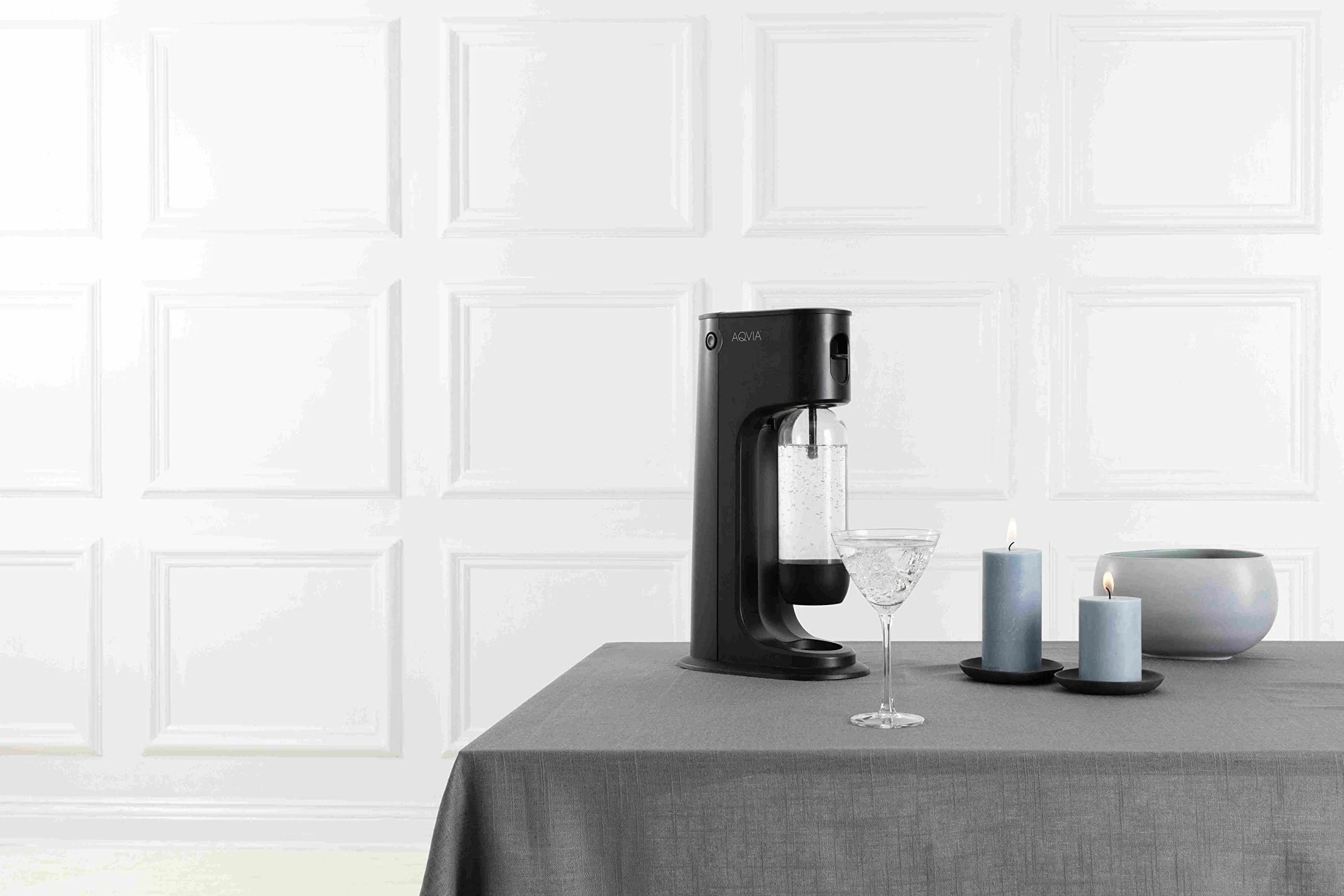 Aqvia Balance, gasatore con bottiglia in PET senza BPA (nero)