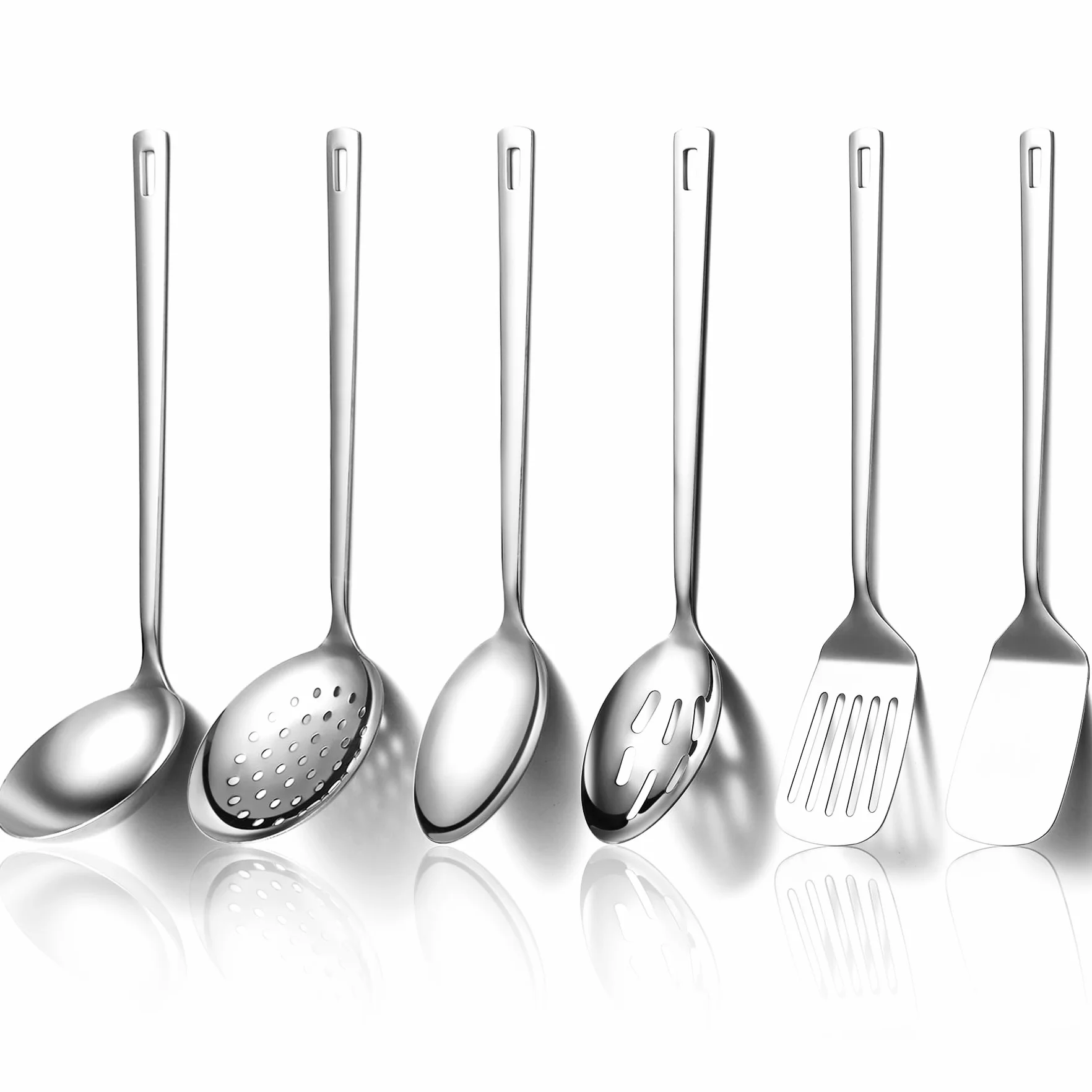 Set utensili cucina 6 pezzi acciaio inossidabile Evanda spatole impieghi gravosi