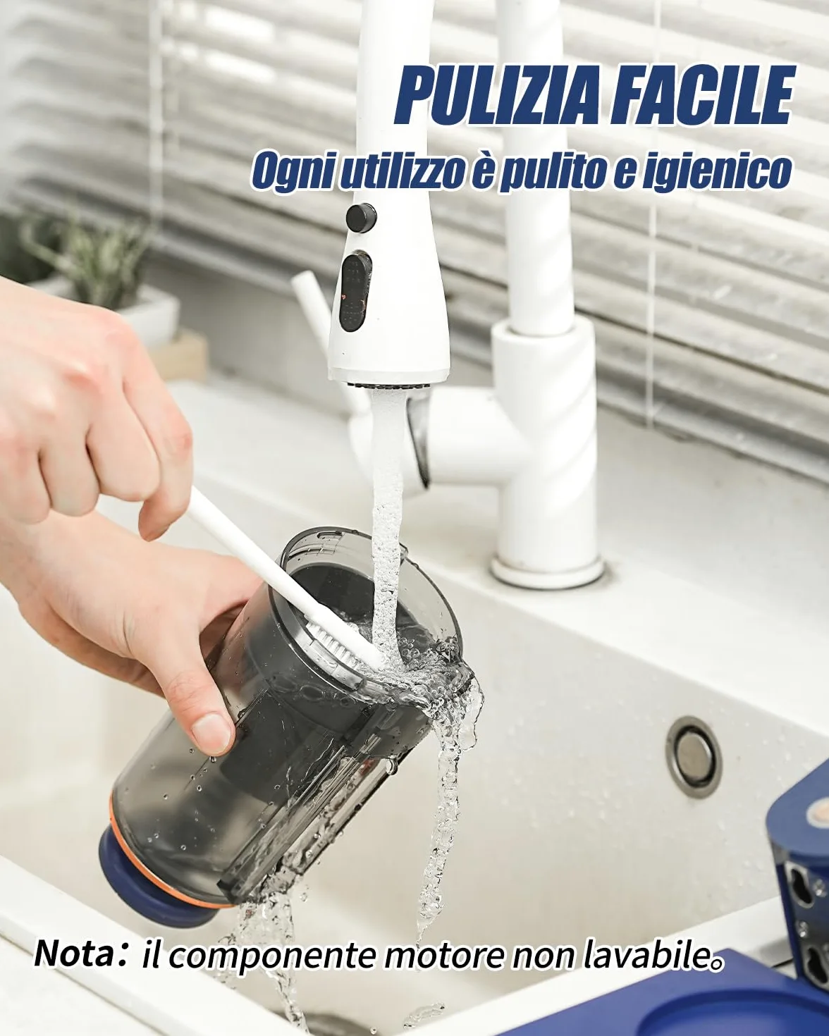 Enleber Tritaghiaccio Elettrico,Tritaghiaccio per Granite e Macchina per Granita,Macchina del Ghiaccio Ideale per Granite,Cocktail e Sorbetti -Blu Scuro